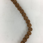 Tibetan Buddhism Wood Carving Prayer Beads Vtg Brown Juzu Japamala Style JZ71