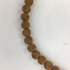 Tibetan Buddhism Wood Carving Prayer Beads Vtg Brown Juzu Japamala Style JZ71