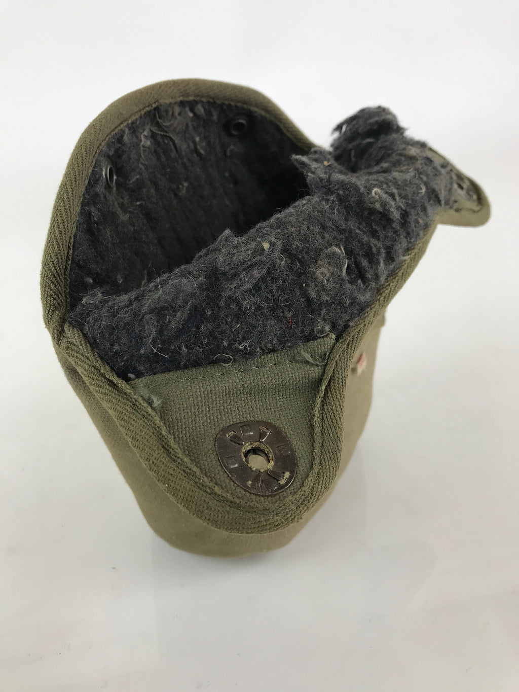 US Army Water Flask Bottle With Green Fabric OD Cover Cup Vtg Made In Japan JK44
