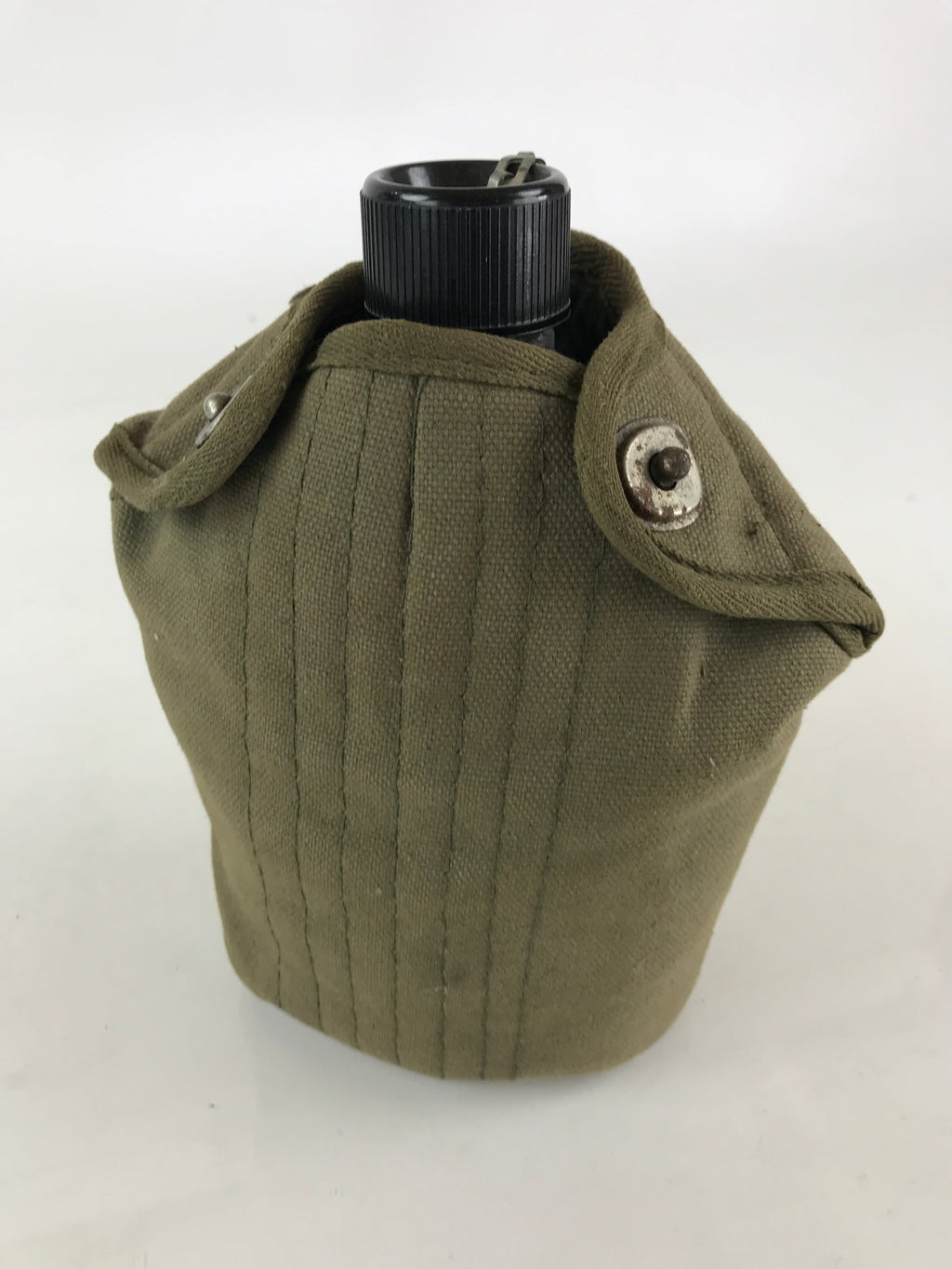 US Army Water Flask Bottle With Green Fabric OD Cover Cup Vtg Made In Japan JK44