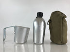 US Army Water Flask Bottle With Green Fabric OD Cover Cup Vtg Made In Japan JK44