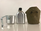 US Army Water Flask Bottle With Green Fabric OD Cover Cup Vtg Made In Japan JK44
