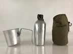 US Army Water Flask Bottle With Green Fabric OD Cover Cup Vtg Made In Japan JK44