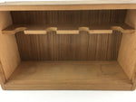 Vintage Japanese Wooden Pottery Storage Box Inside 10.5x33.5x18.5cm WB979