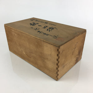 Vintage Japanese Wooden Pottery Storage Box Inside 31x17x13.5cm WB993