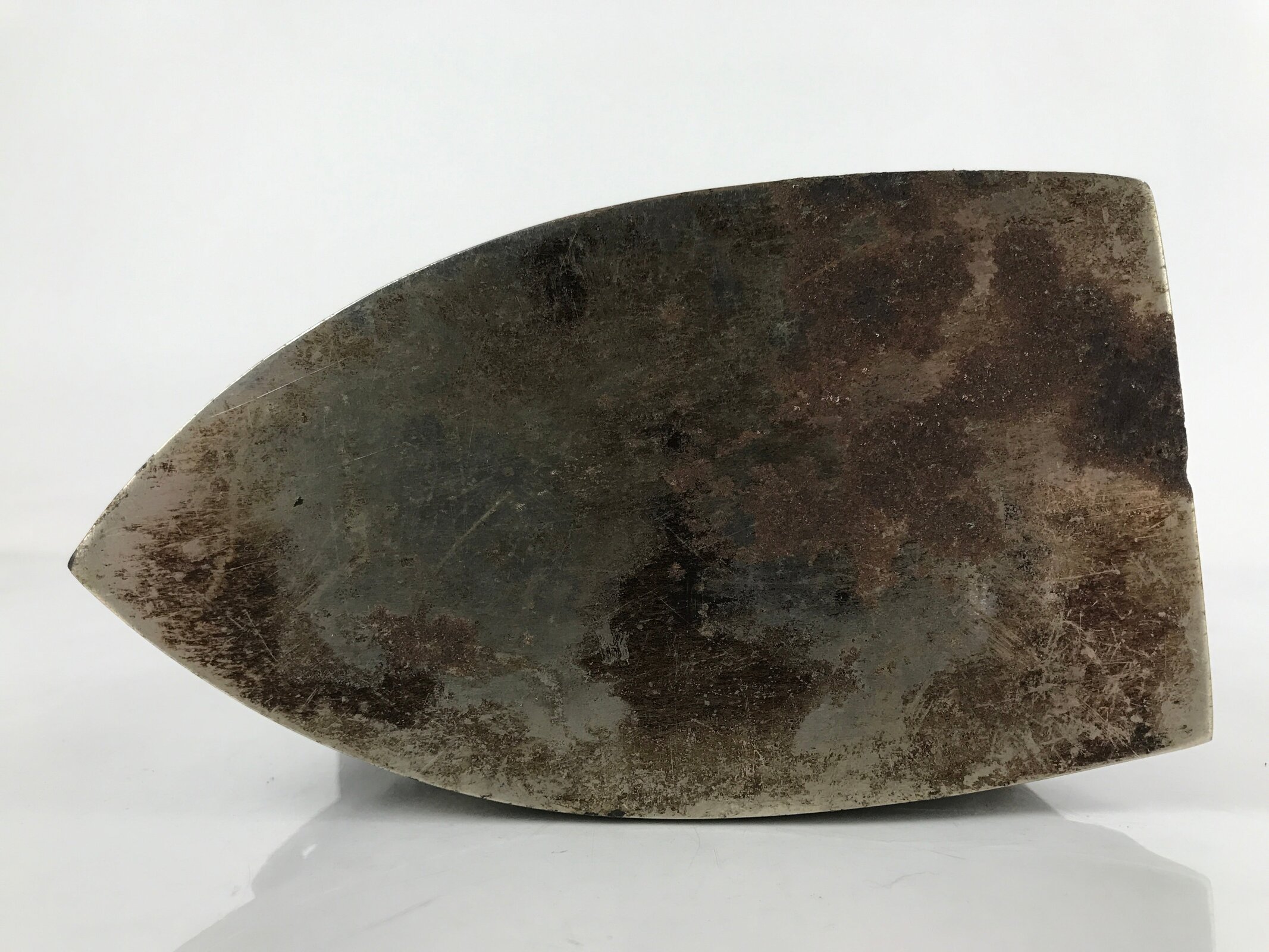 Antique 1900 Japanese Sad Iron Charcoal Chimney Wood Handle Cherry Blossom JK687