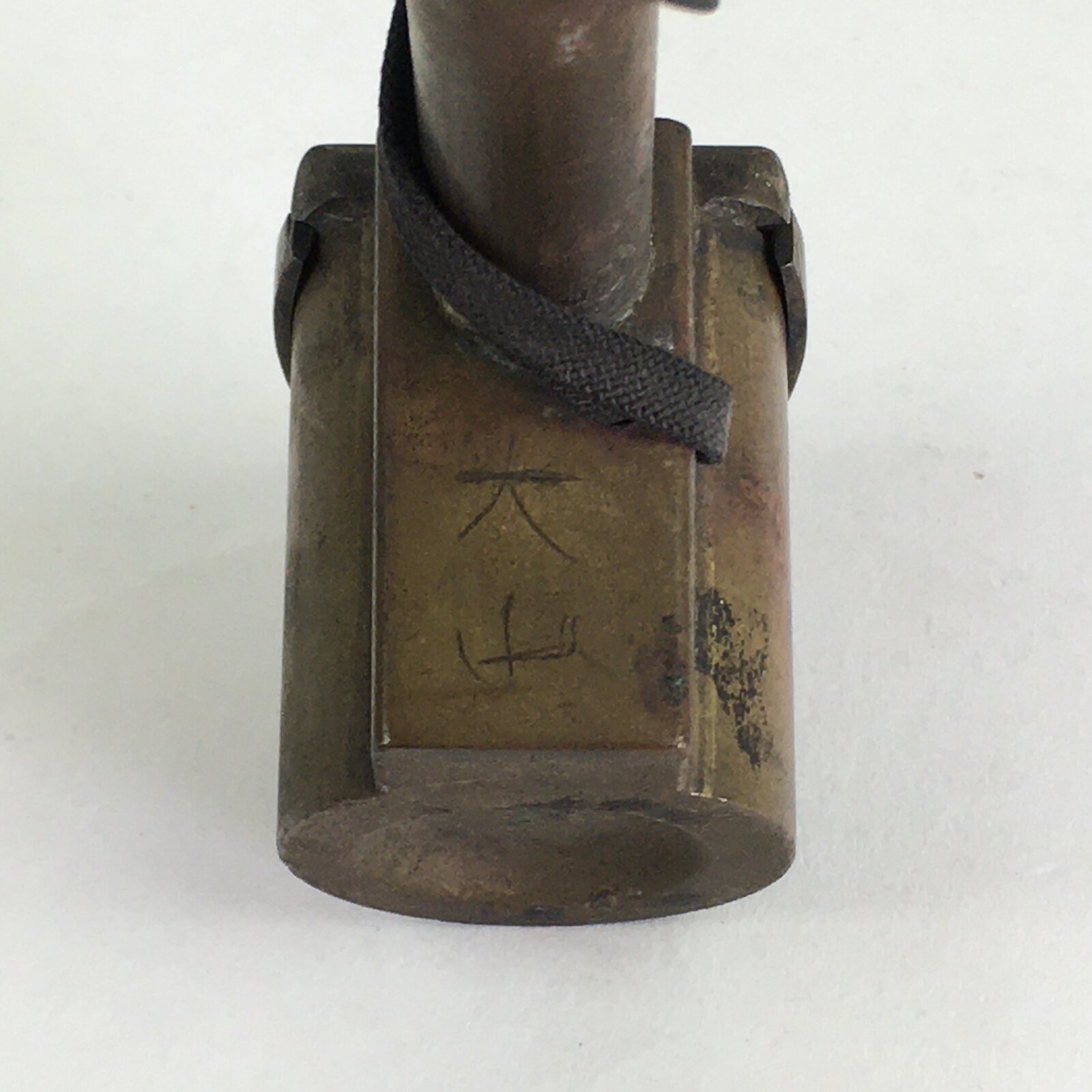 Antique C1880 Japanese Yatate Inkwell Brush Calligraphy Shuji Meiji Era JK287