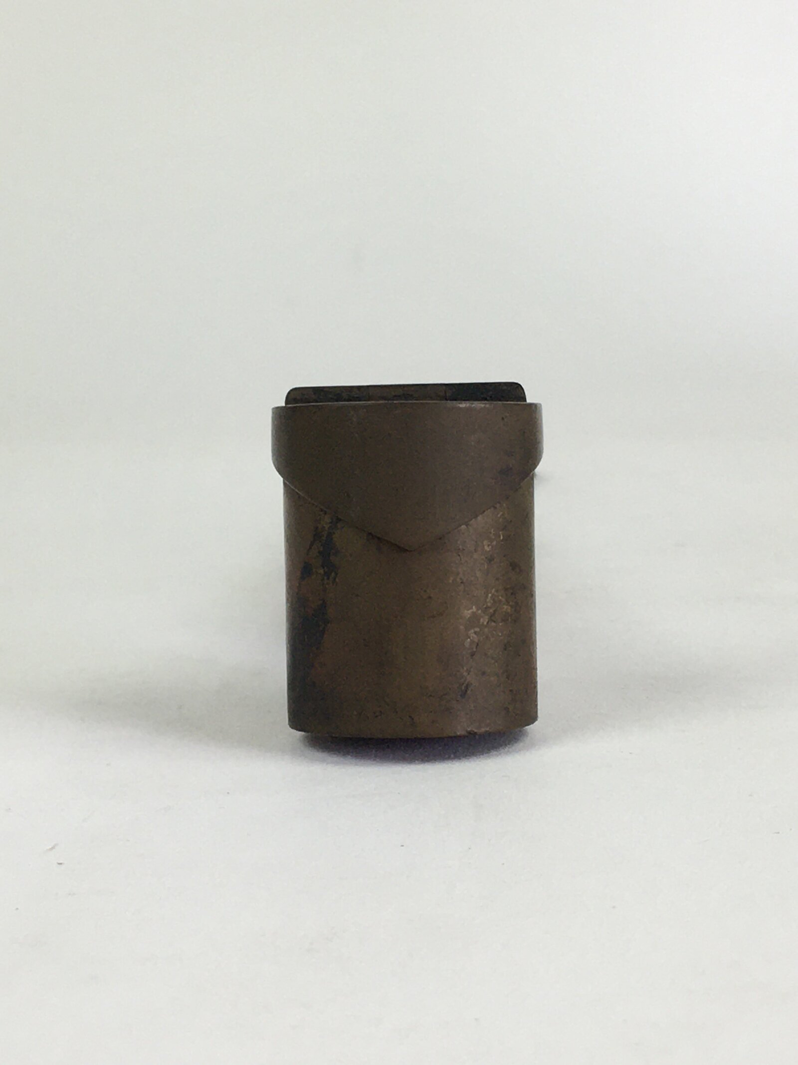 Antique C1880 Japanese Yatate Inkwell Brush Calligraphy Shuji Meiji Era JK287