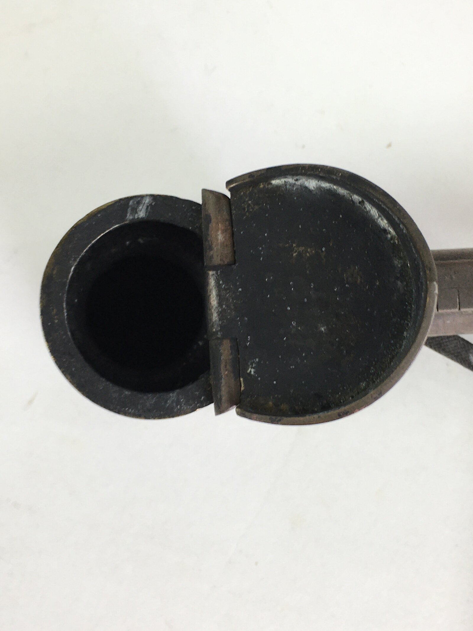 Antique C1880 Japanese Yatate Inkwell Brush Calligraphy Shuji Meiji Era JK287