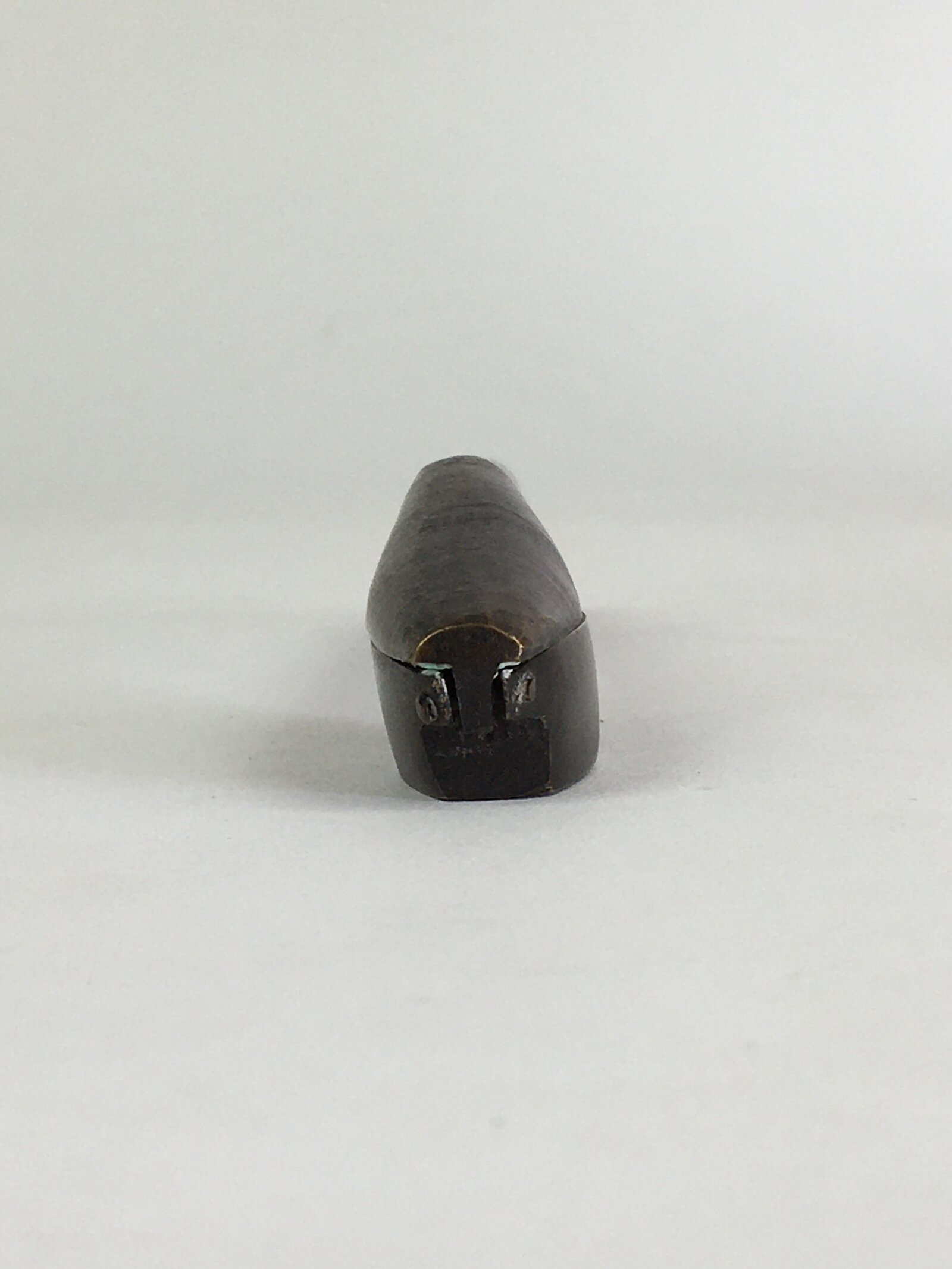 Antique C1880 Japanese Yatate Portable Inkwell Calligraphy Shuji Meiji Era JK288