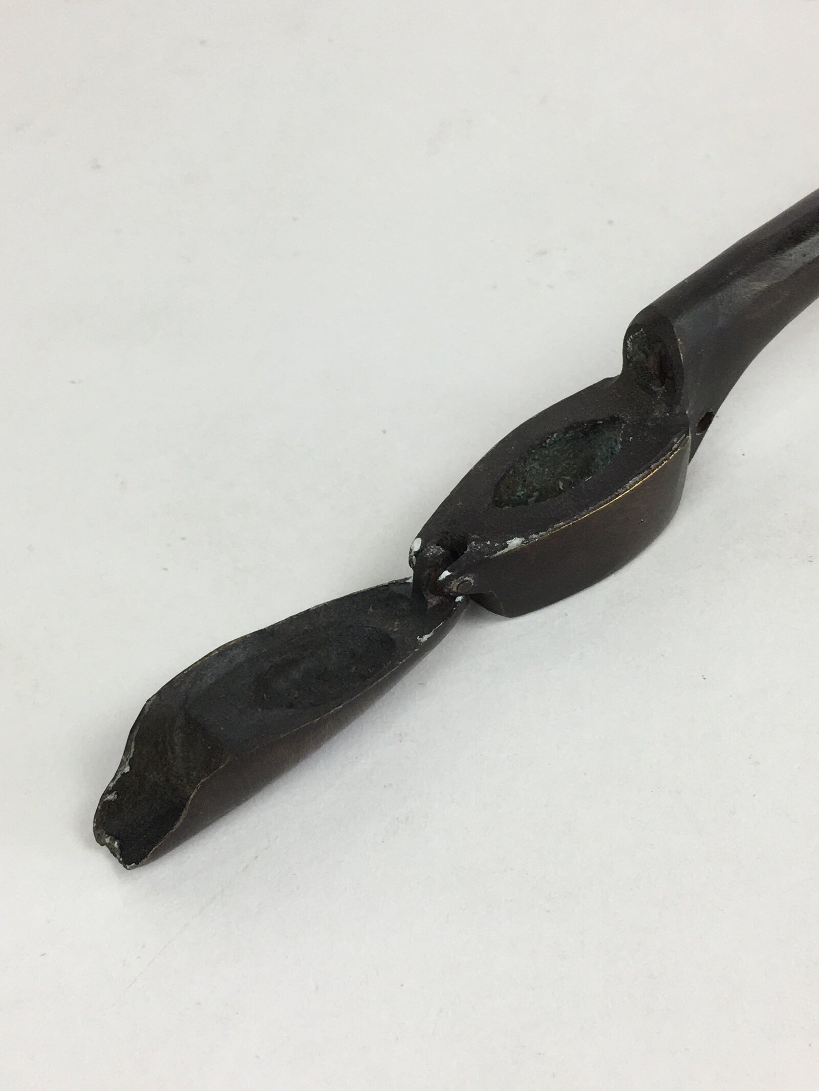 Antique C1880 Japanese Yatate Portable Inkwell Calligraphy Shuji Meiji Era JK288