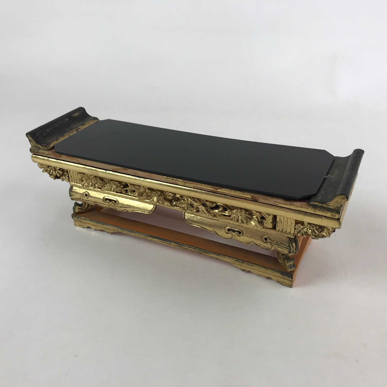 Antique C1900 Japanese Buddhist Altar Wood Lacquer Offering Table Maejyoku BA128