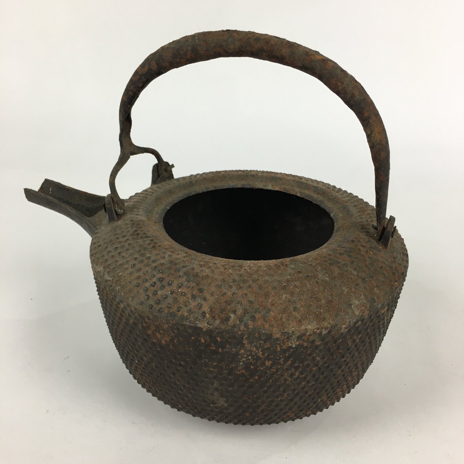 Antique C1900 Japanese Cast Iron Teapot Tetsubin Kettle Nanbu Tekki T99