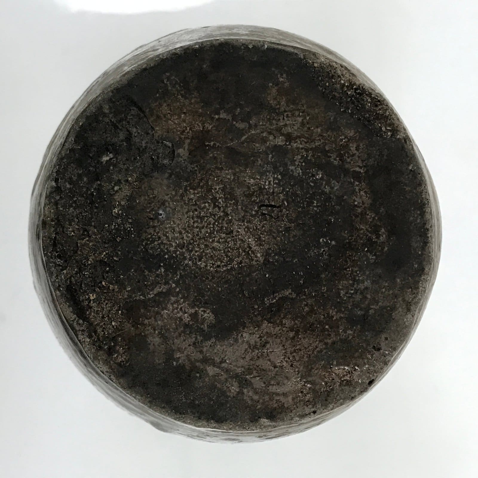 Antique C1900 Japanese Ceramic Sake Bottle Kayoi-Tokkuri White Kanji Brown TS678