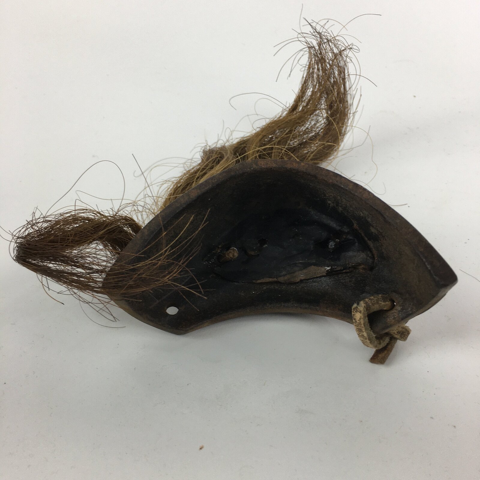 Antique C1900 Japanese Metal Face Mask Old Man Okina Omen Decoration OM27