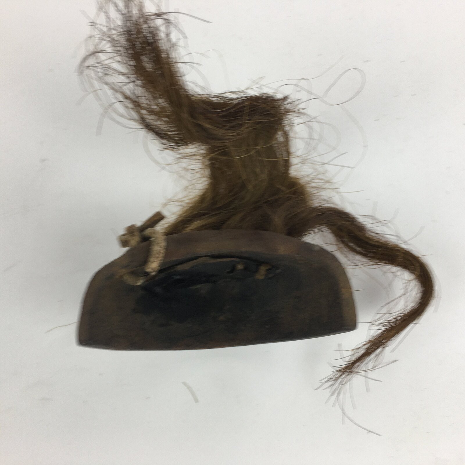 Antique C1900 Japanese Metal Face Mask Old Man Okina Omen Decoration OM27