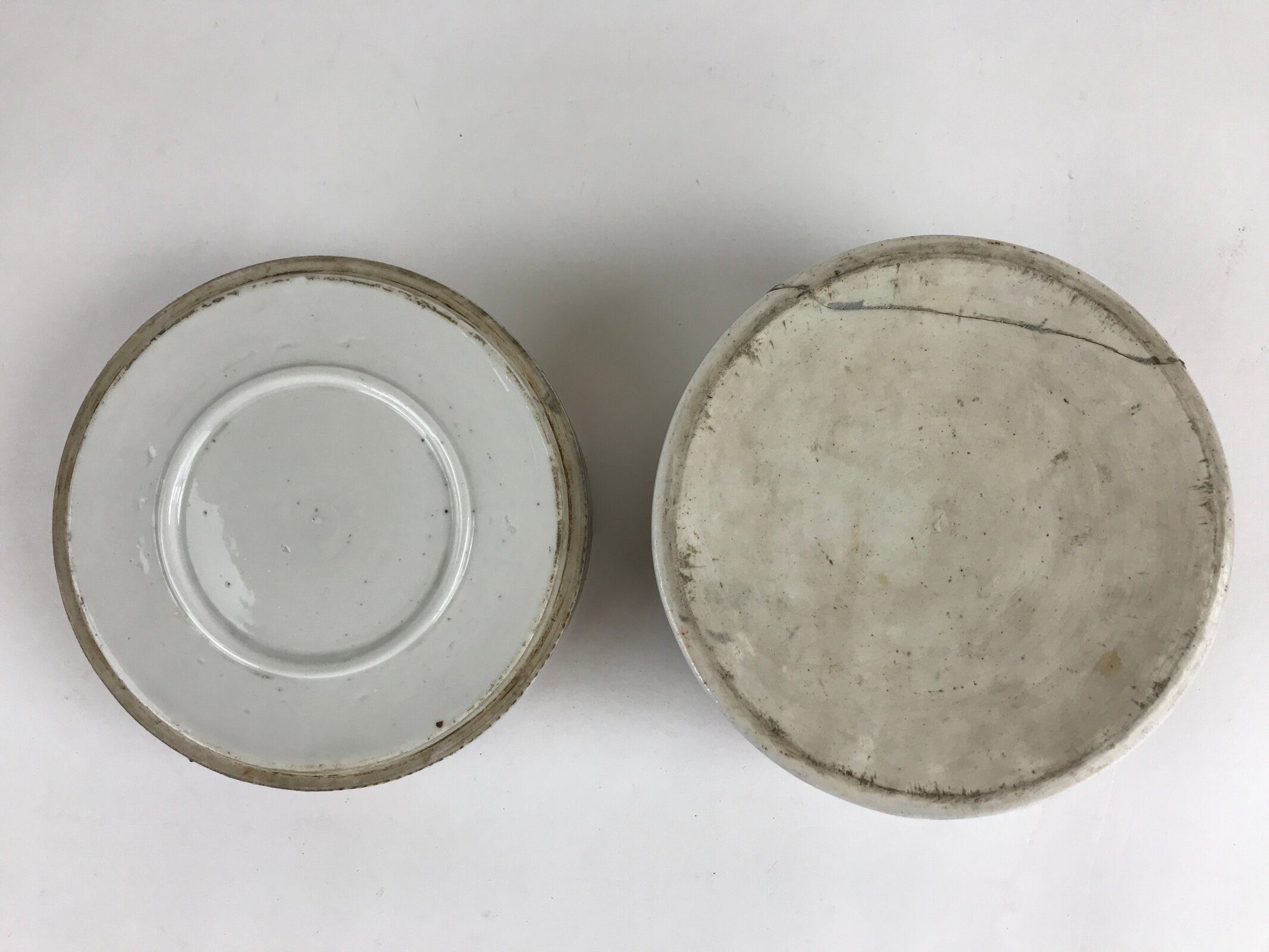 Antique C1900 Japanese Porcelain Lidded 4-tiered Bento Box Jubako Crane PY295