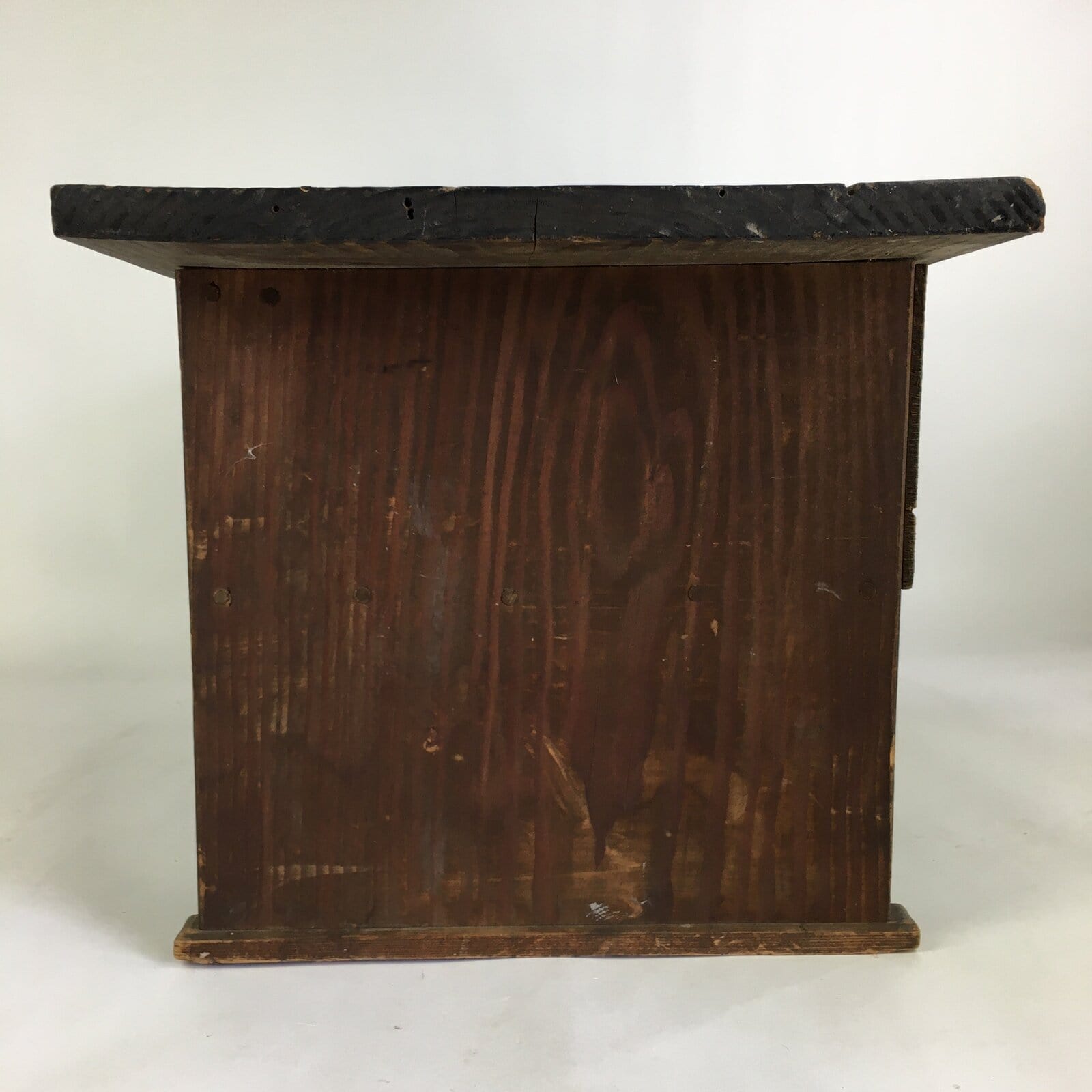 Antique C1900 Japanese Wooden Low Desk 1 Drawer Brown Iron Handle T309