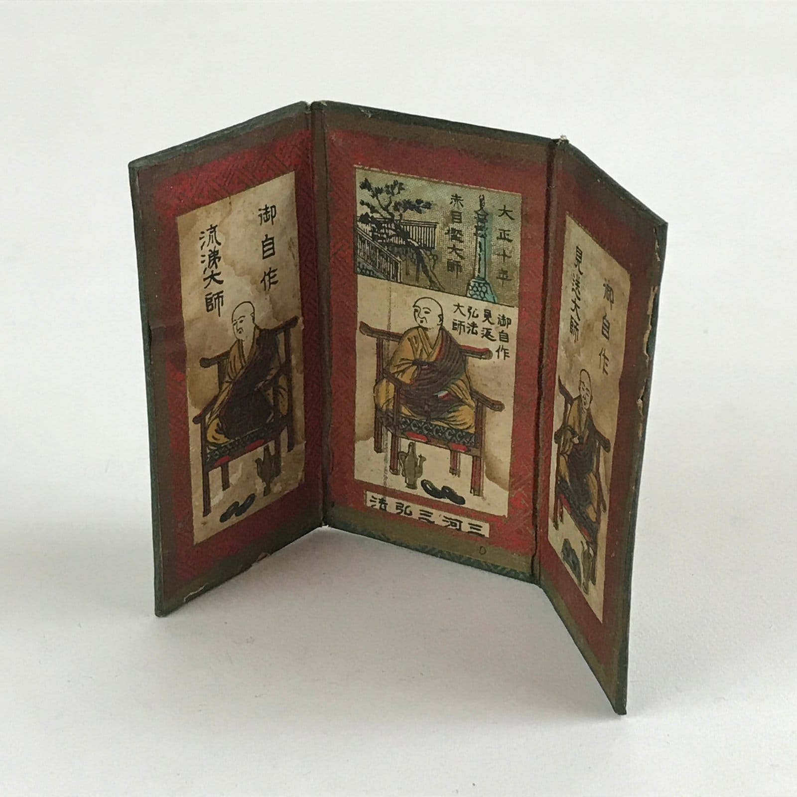 Antique C1921 Japanese Buddhist Amulet Mikawasankobo Kobo Daishi Kukai BU951