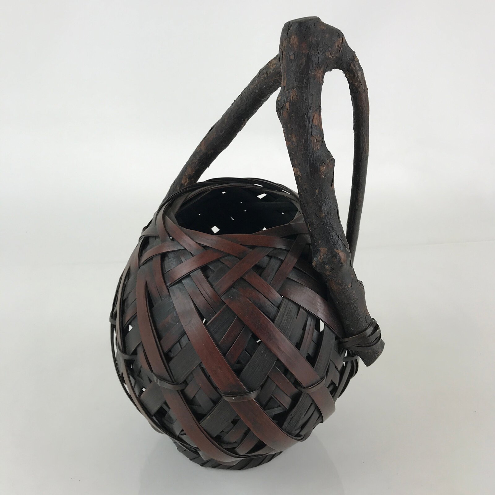 Antique Japanese Bamboo Basket Kago Ikebana Flower Arrangement Kado B203