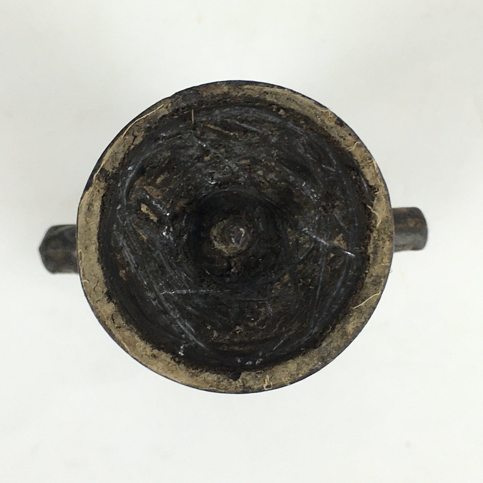 Antique Japanese Buddhist Altar Fitting Bronze Candle Stand Shokudai BU686