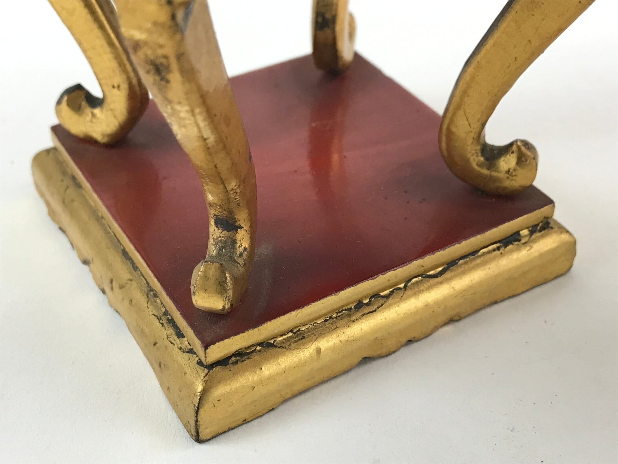 Antique Japanese Buddhist Altar Fitting Offering Stand Butsugu Set Gold BU991