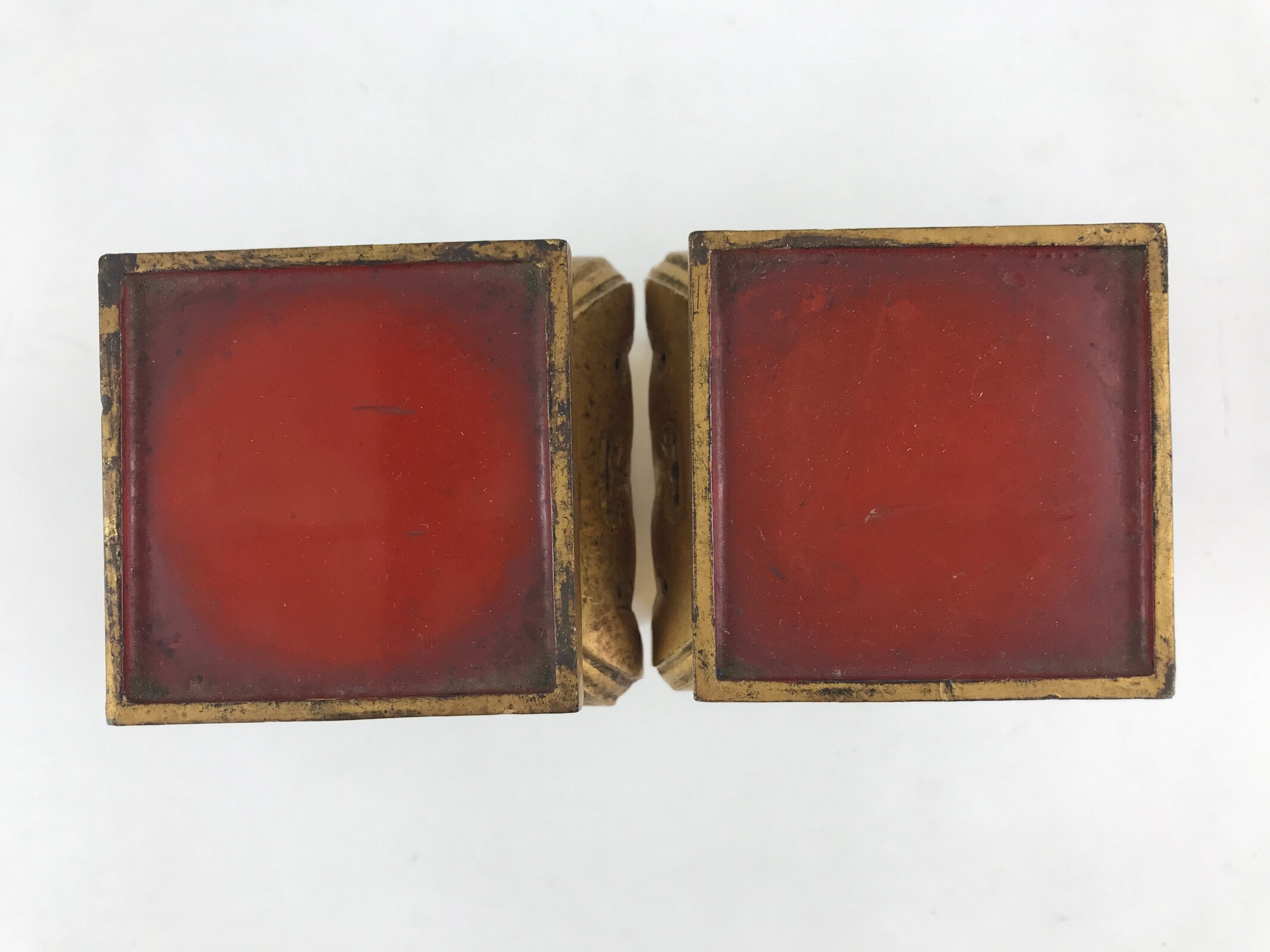 Antique Japanese Buddhist Altar Fitting Offering Stand Butsugu Set Gold BU991