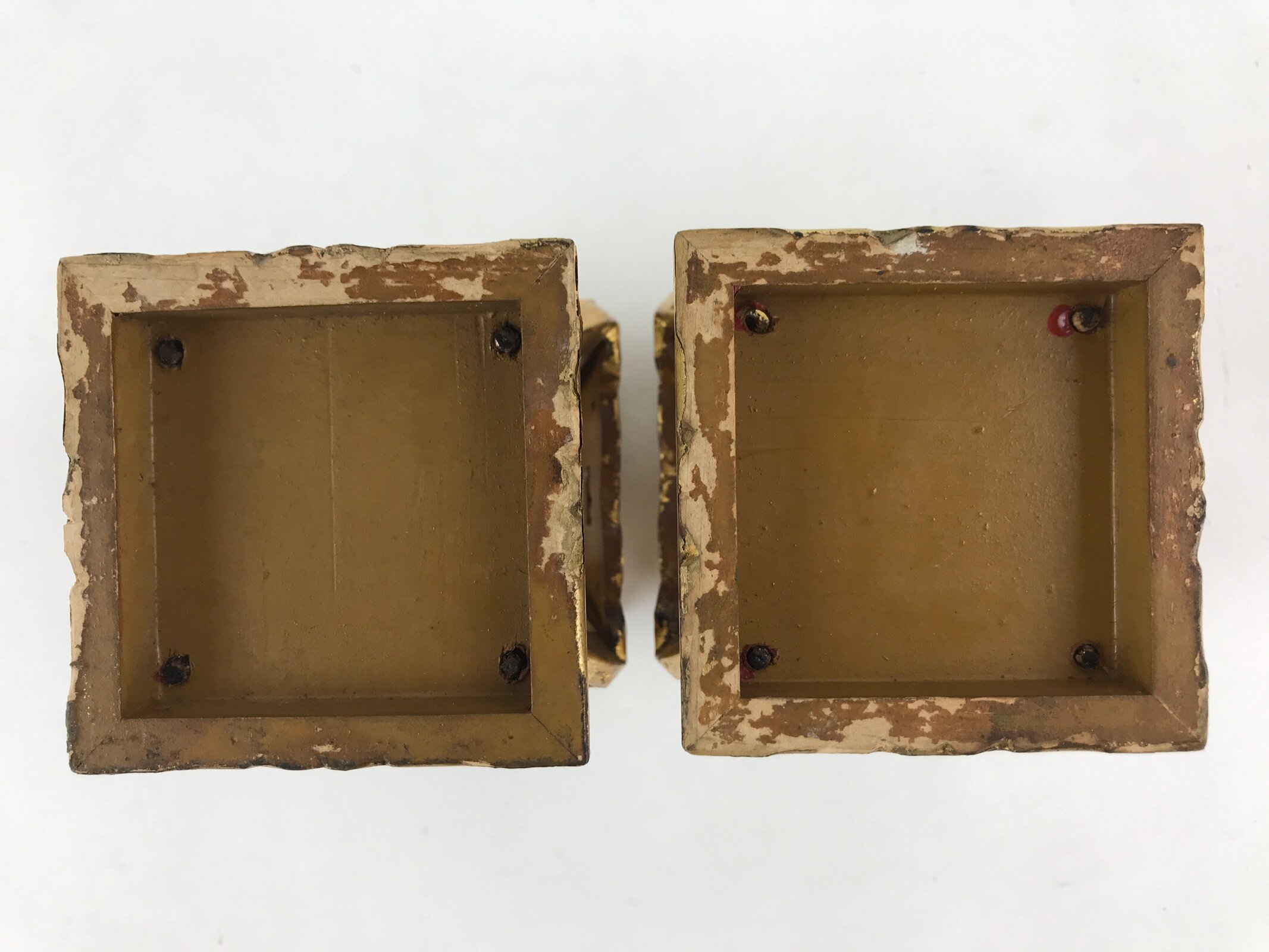 Antique Japanese Buddhist Altar Fitting Offering Stand Butsugu Set Gold BU991