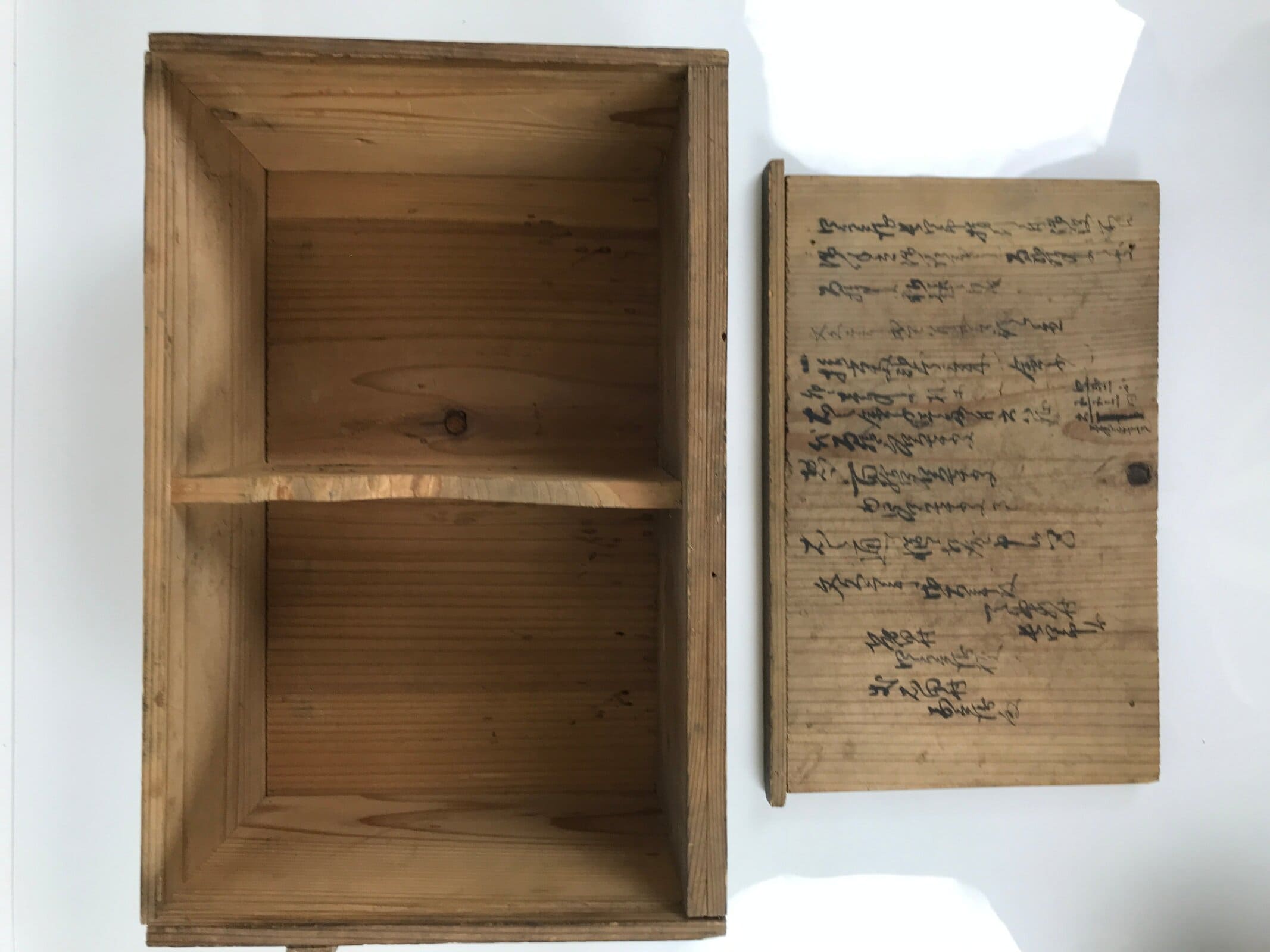 Antique Japanese Buddhist Altar Fitting Wooden Kuge Offering Stand 2pc Box BA816