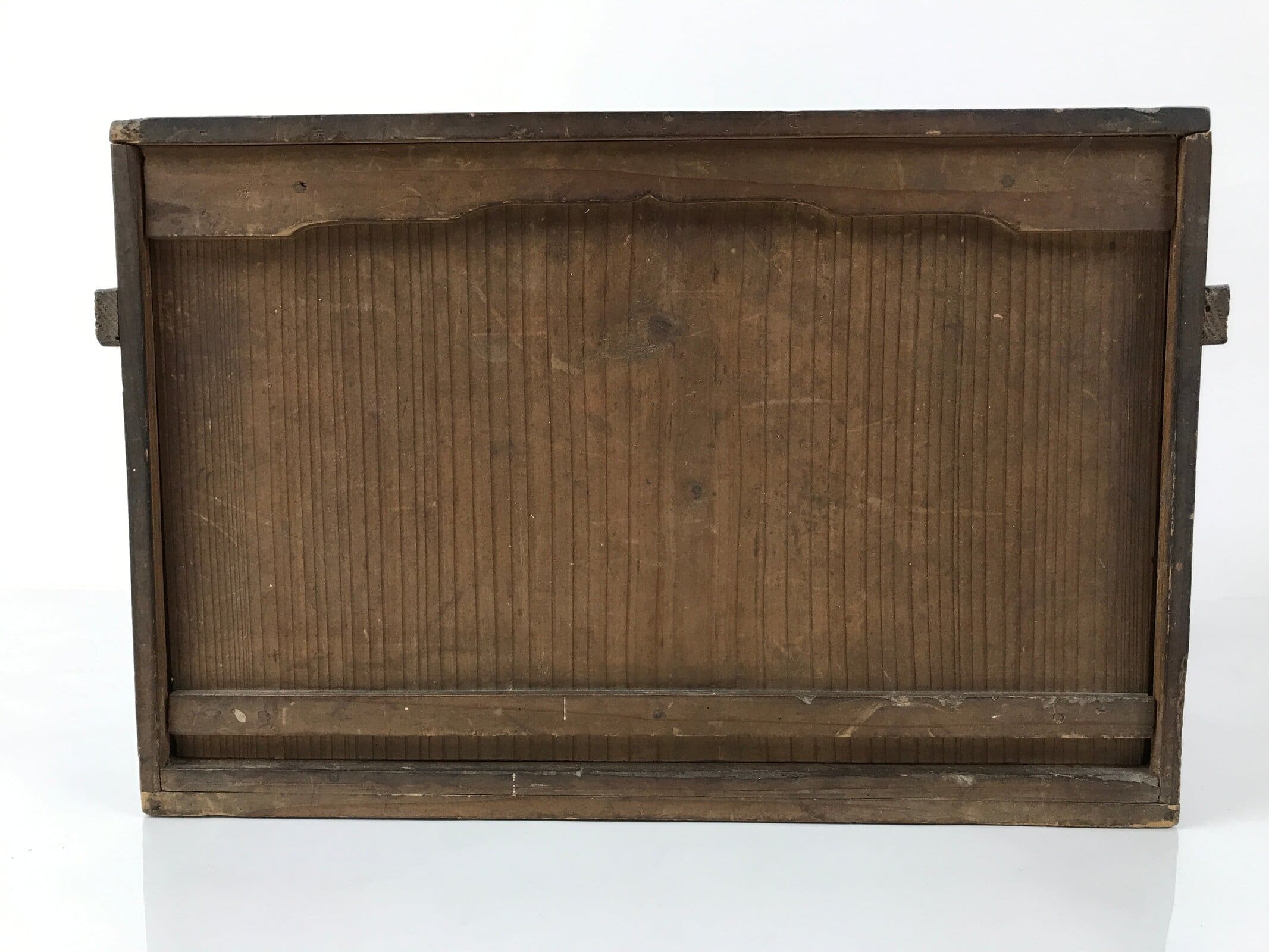 Antique Japanese Buddhist Altar Fitting Wooden Kuge Offering Stand 2pc Box BA817