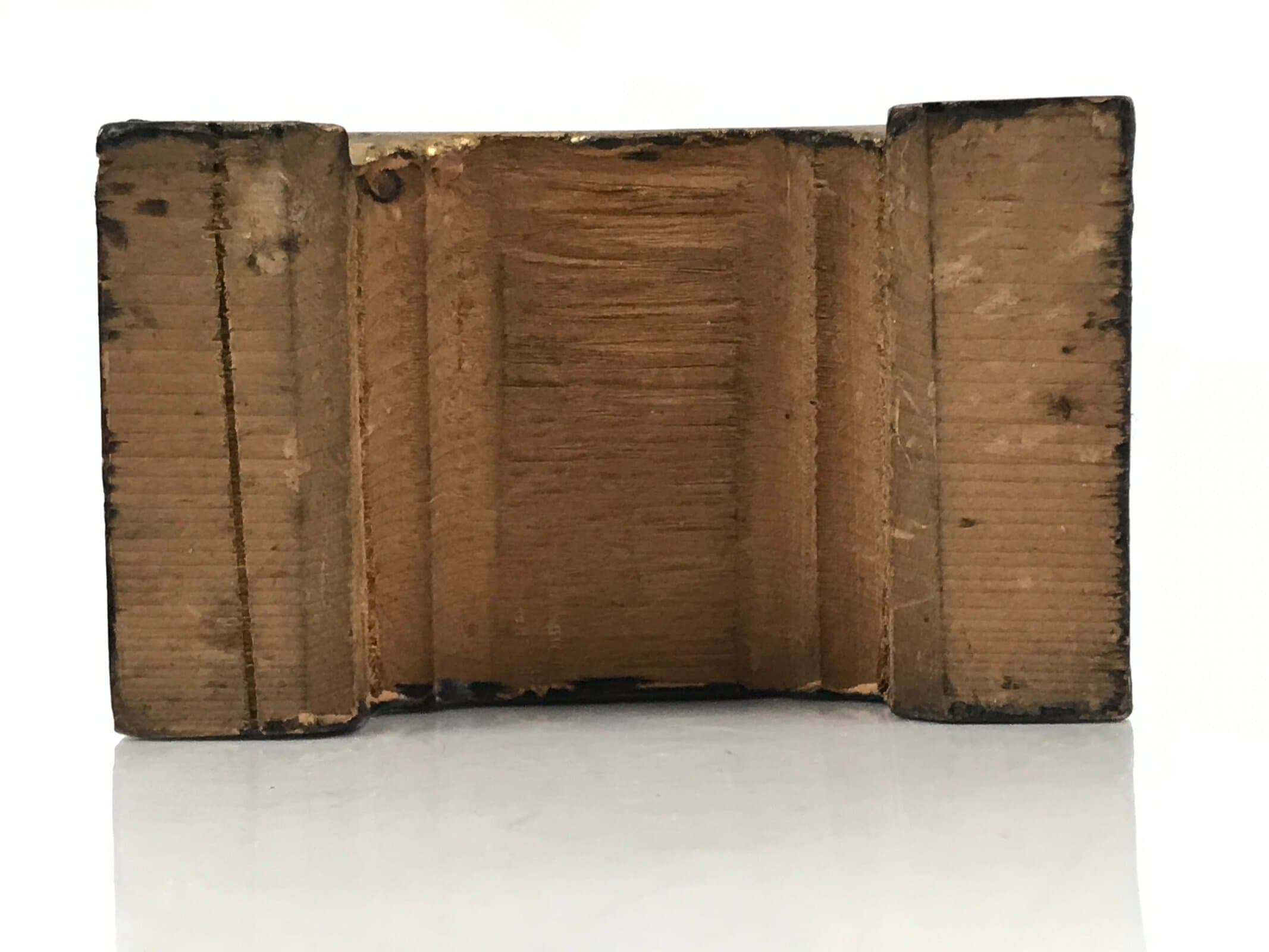 Antique Japanese Buddhist Altar Mortuary Tablet Lacquer Wood Black Gold BA526