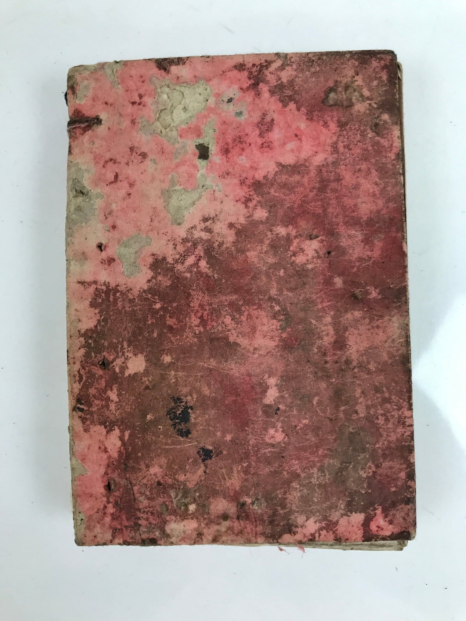Antique Japanese Buddhist Sutra Book C1880 Meiji Red Paper BA480