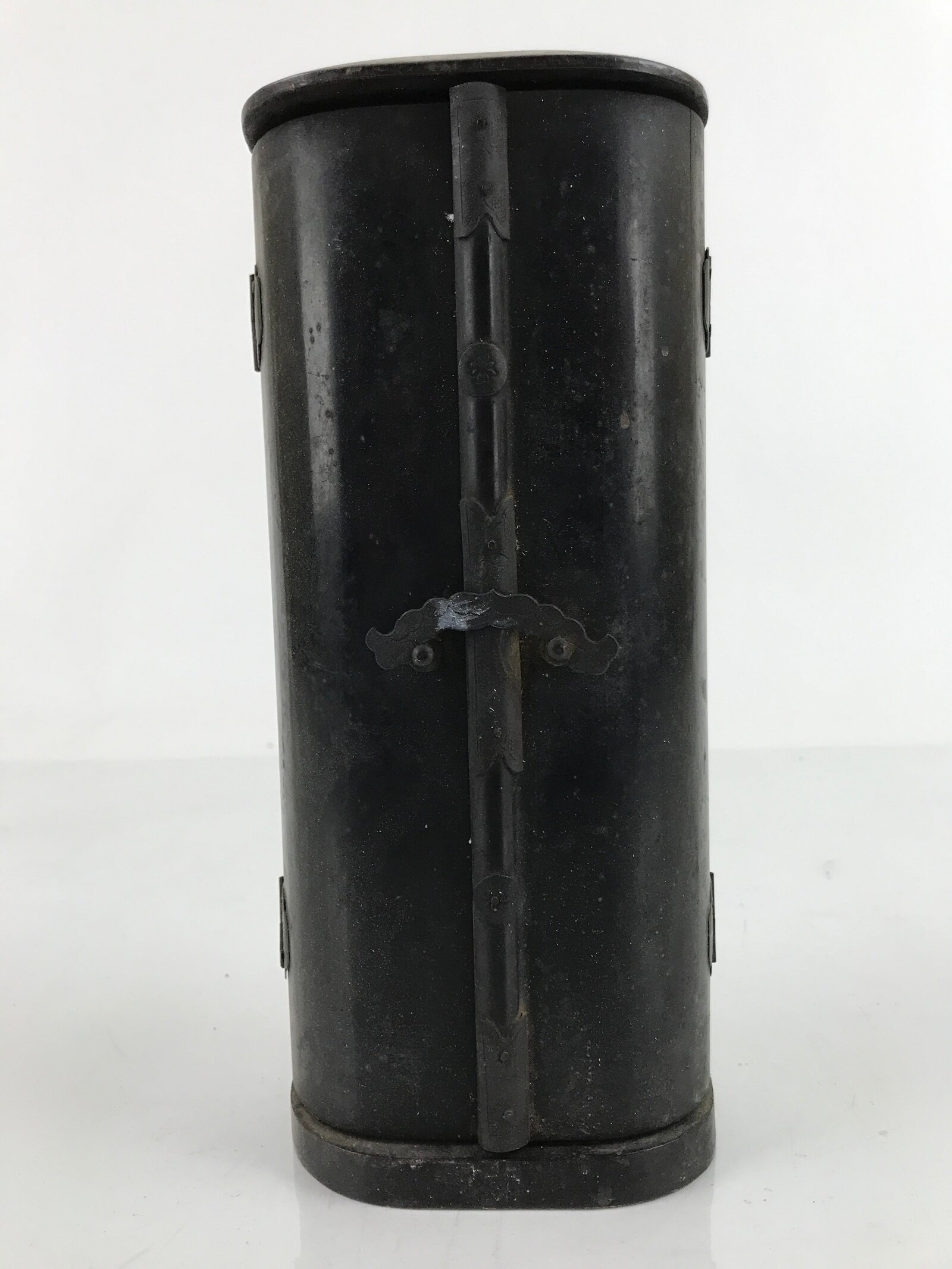 Antique Japanese Buddhist Zushi Shrine W/ Statue Lacquer Wood Black Gold BA311