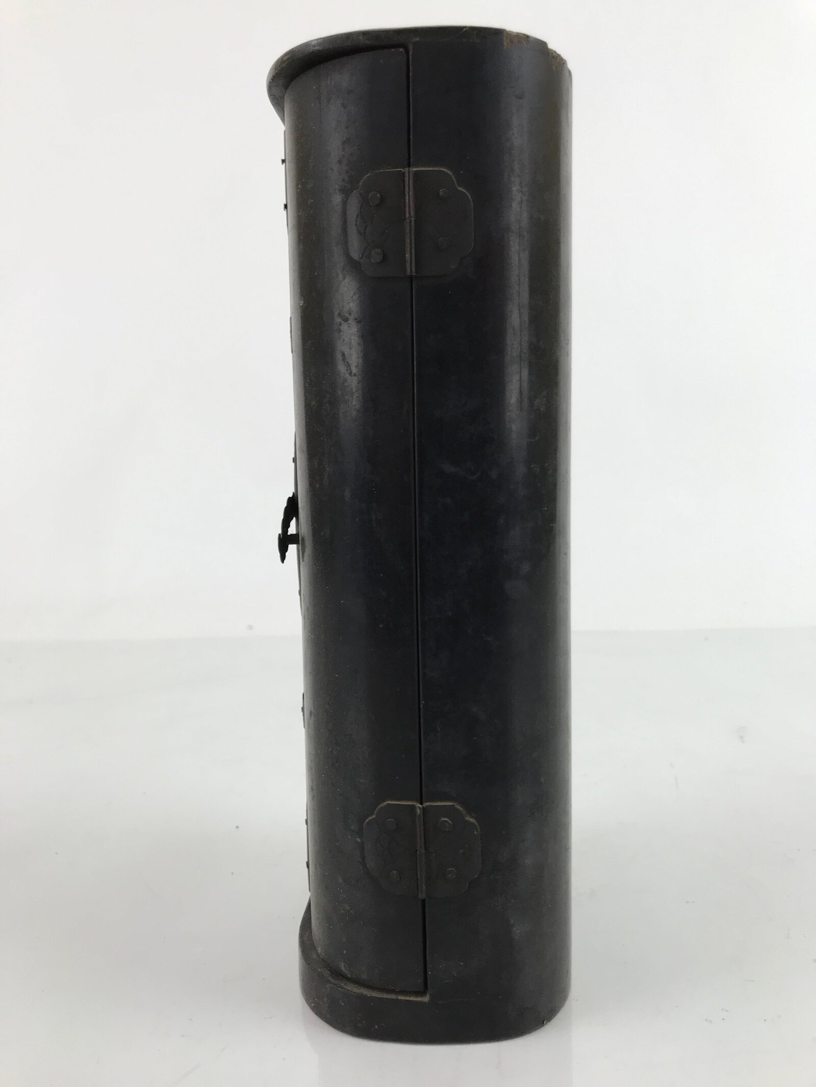 Antique Japanese Buddhist Zushi Shrine W/ Statue Lacquer Wood Black Gold BA311