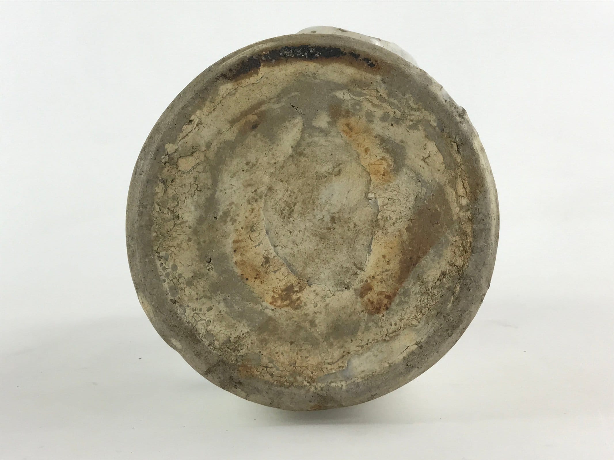 Antique Japanese Ceramic Sake Bottle Kayoi-Tokkuri Hand-Written Kanji TS506