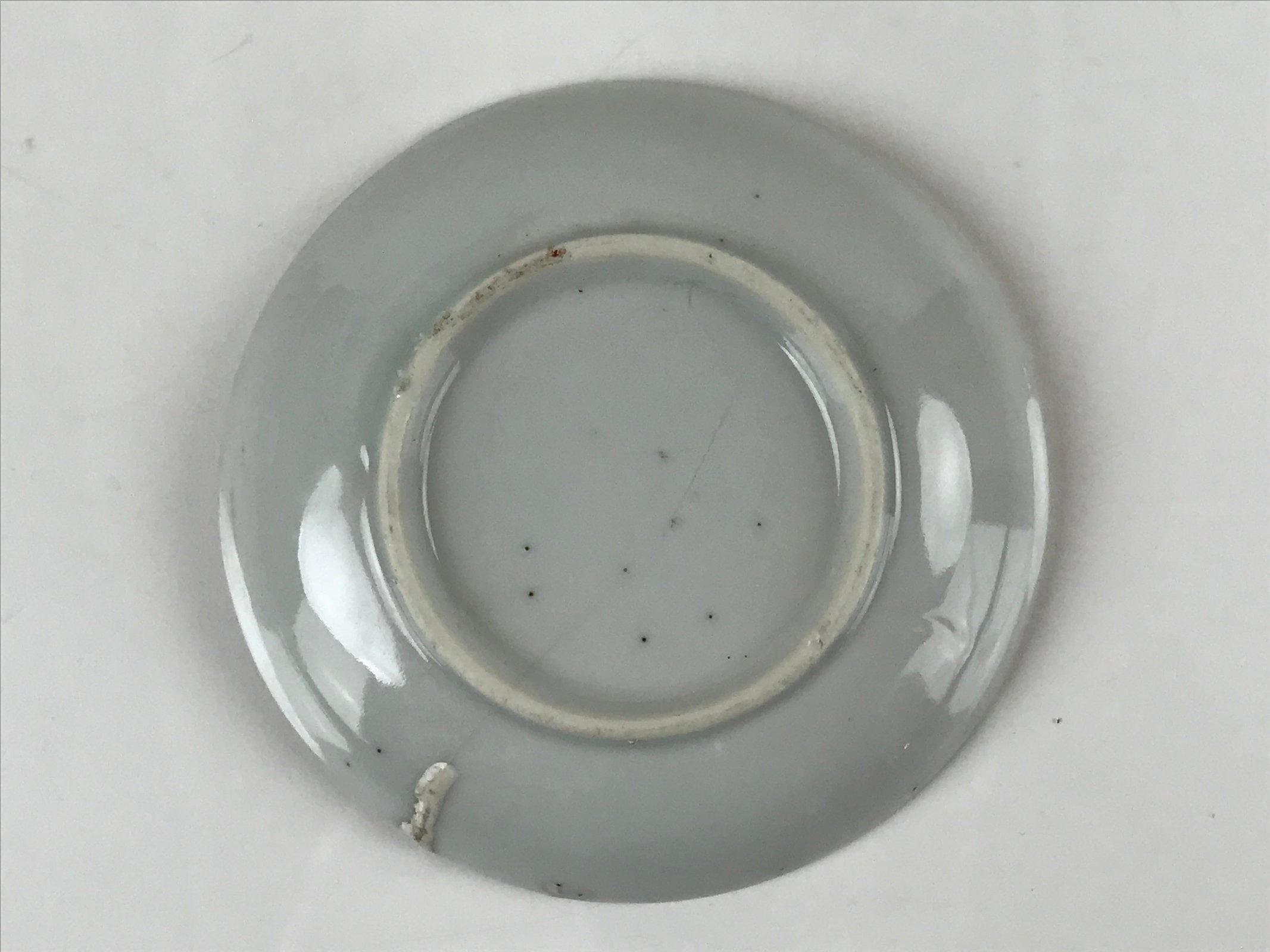 Antique Japanese Ceramic Small Plate Meimeizara Plum Blossom Floral White PY707