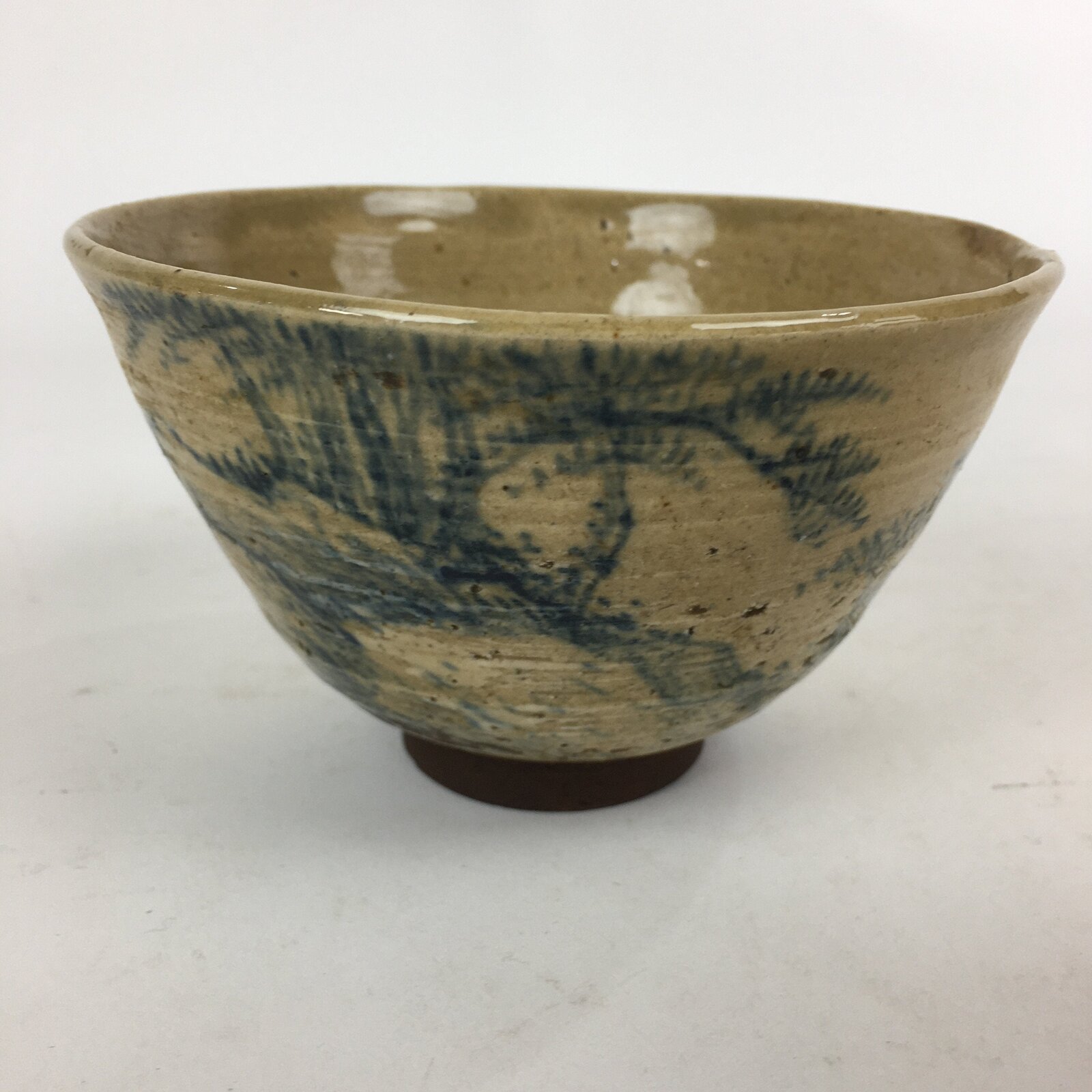 Antique Japanese Ceramic Tea Ceremony Bowl Chawan Pottery Sado Kanji GTB809