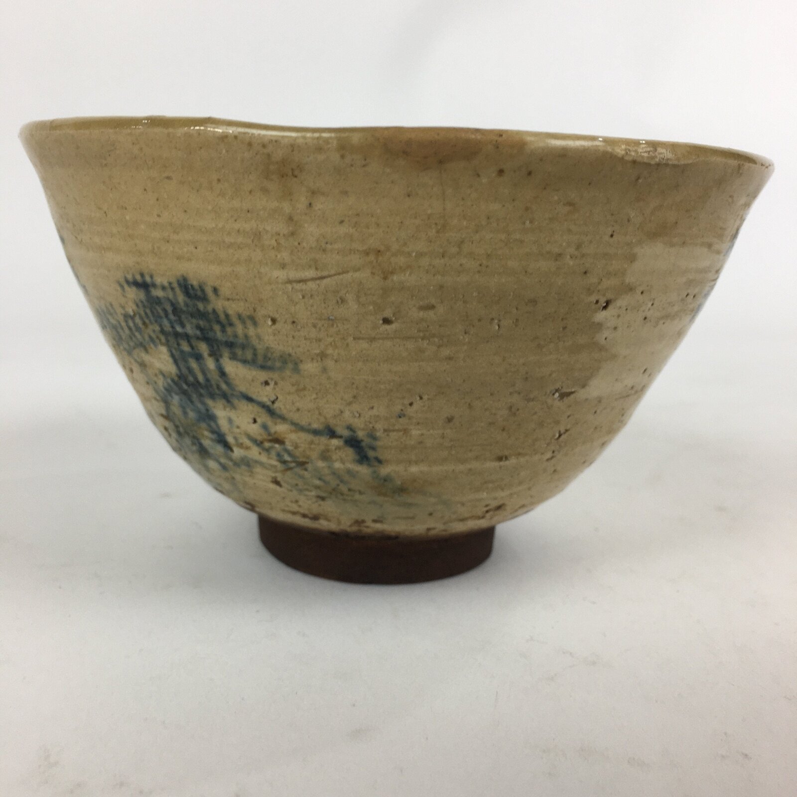 Antique Japanese Ceramic Tea Ceremony Bowl Chawan Pottery Sado Kanji GTB809