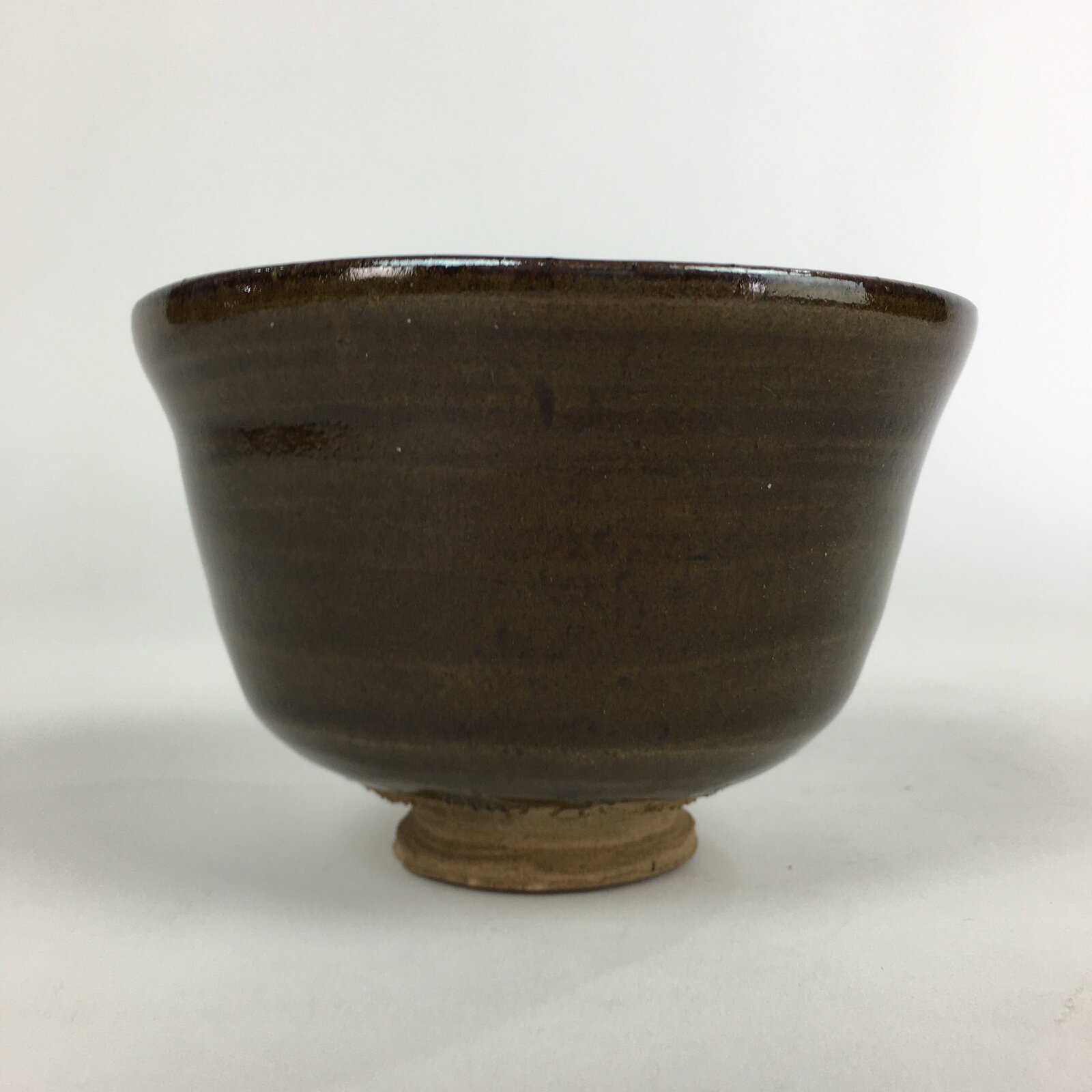 Antique Japanese Ceramic Tea Ceremony Green Tea Bowl Chawan Brown GTB919