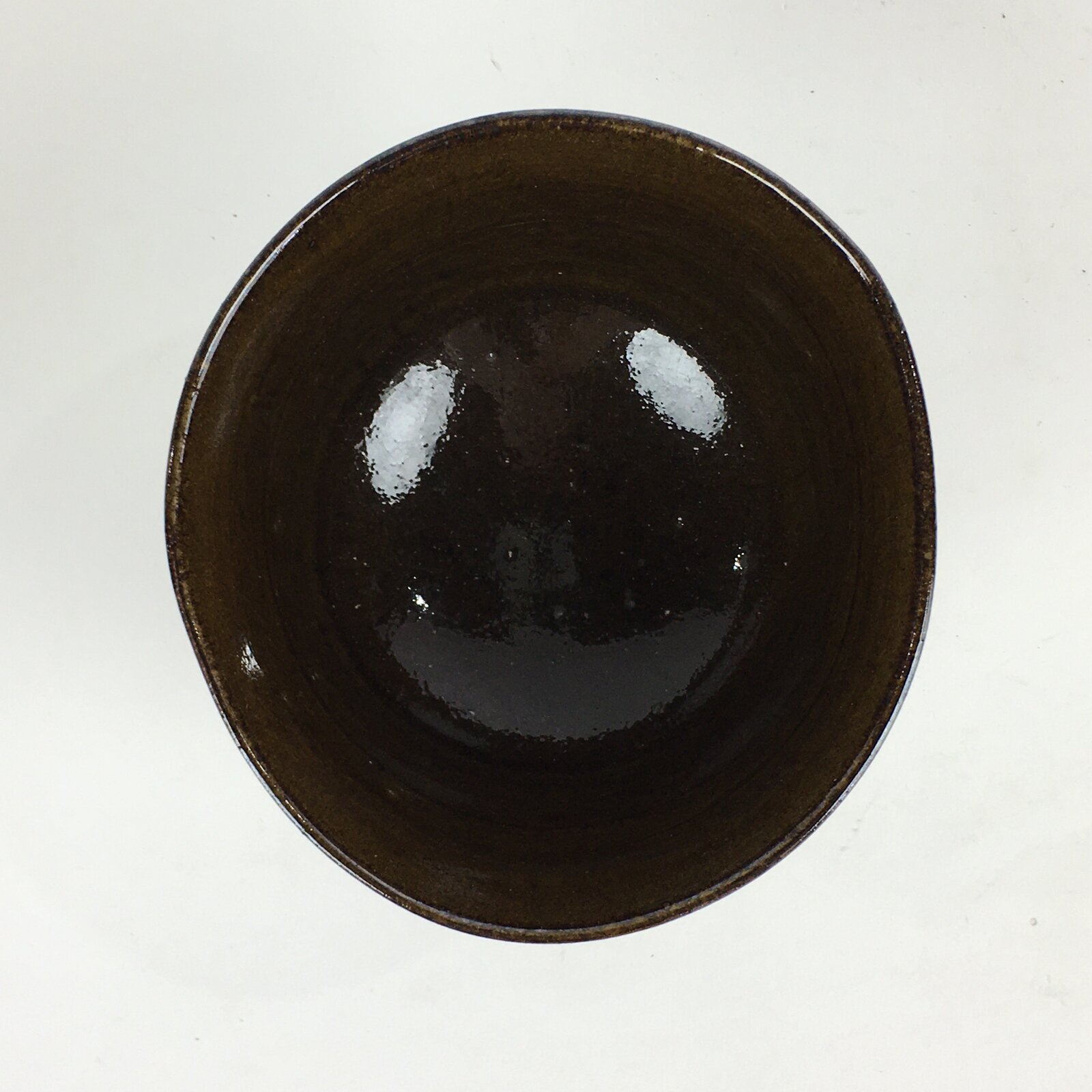 Antique Japanese Ceramic Tea Ceremony Green Tea Bowl Chawan Brown GTB919