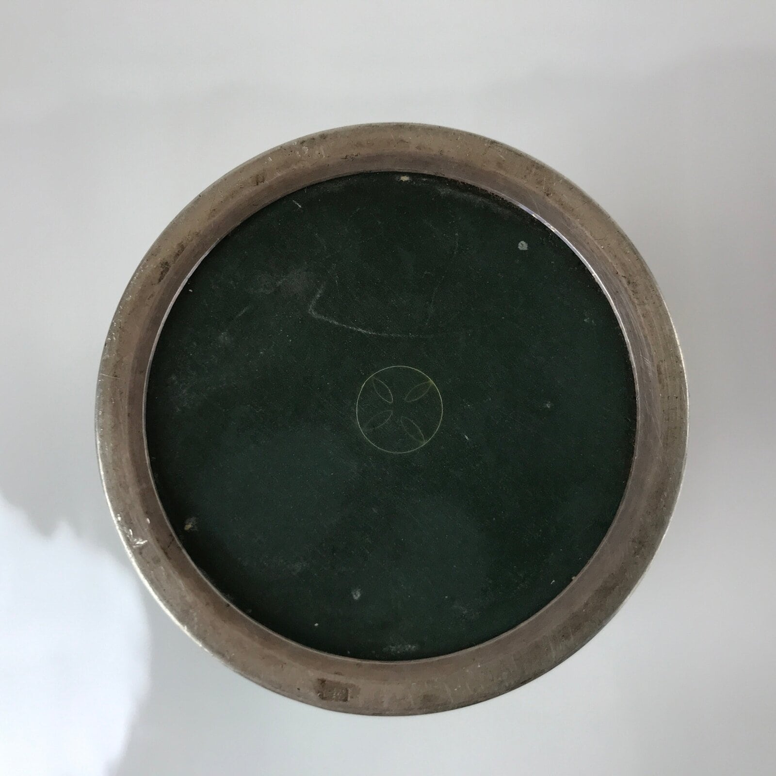 Antique Japanese Cloisonné Enamel Flower Vase Kabin Shippo Yusen Green FK95