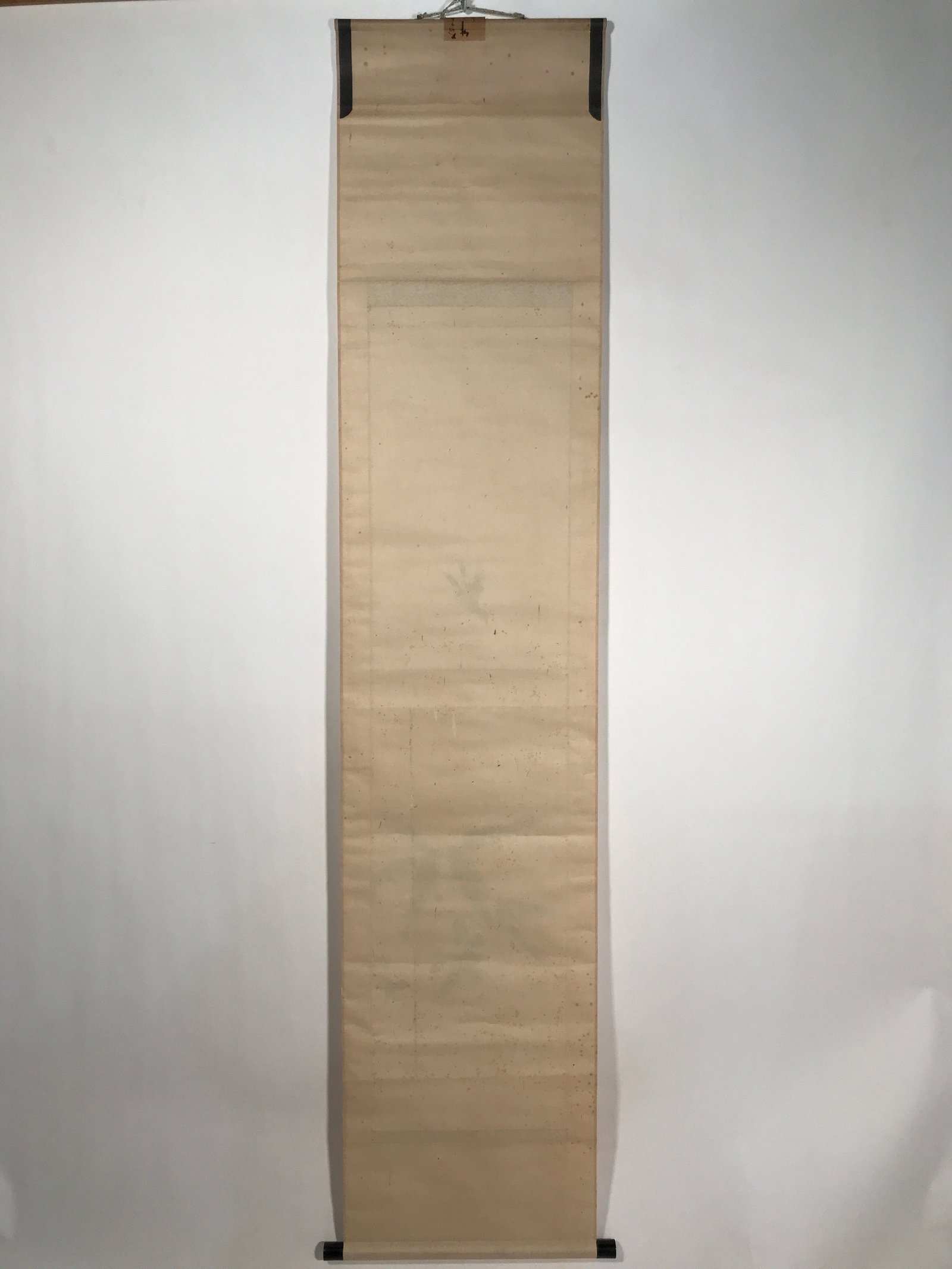 Antique Japanese Hanging Scroll Kakejiku Flying Bird Bamboo Leaves Color KJ191