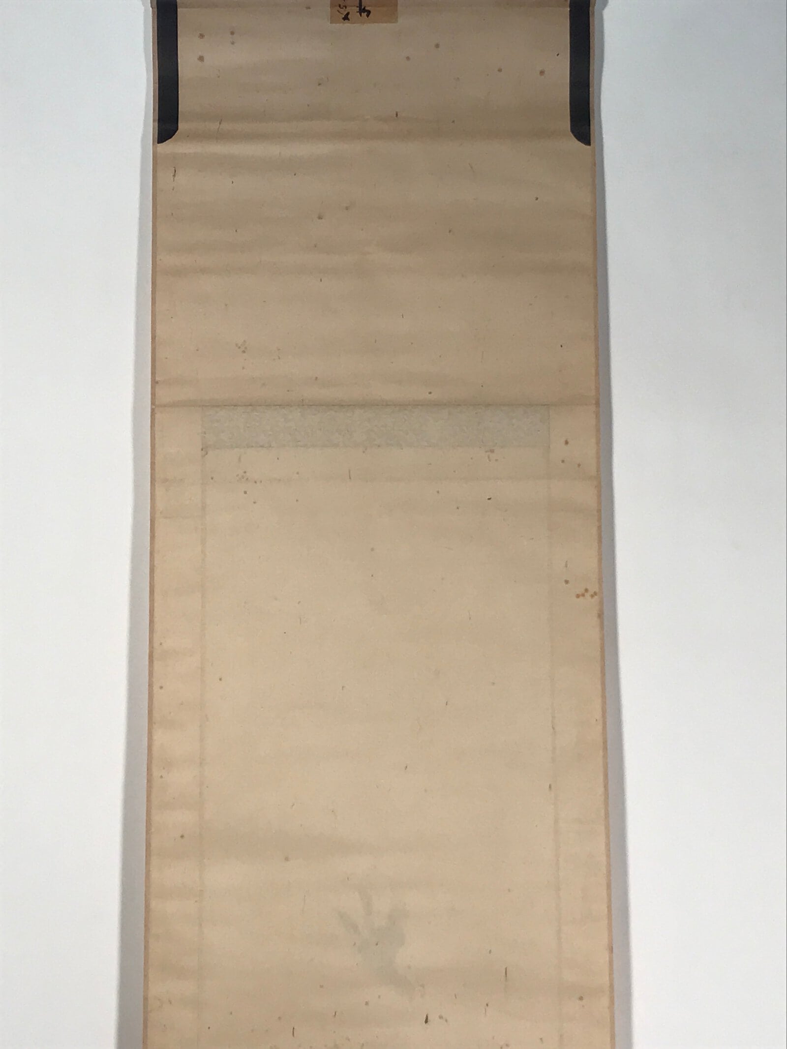 Antique Japanese Hanging Scroll Kakejiku Flying Bird Bamboo Leaves Color KJ191