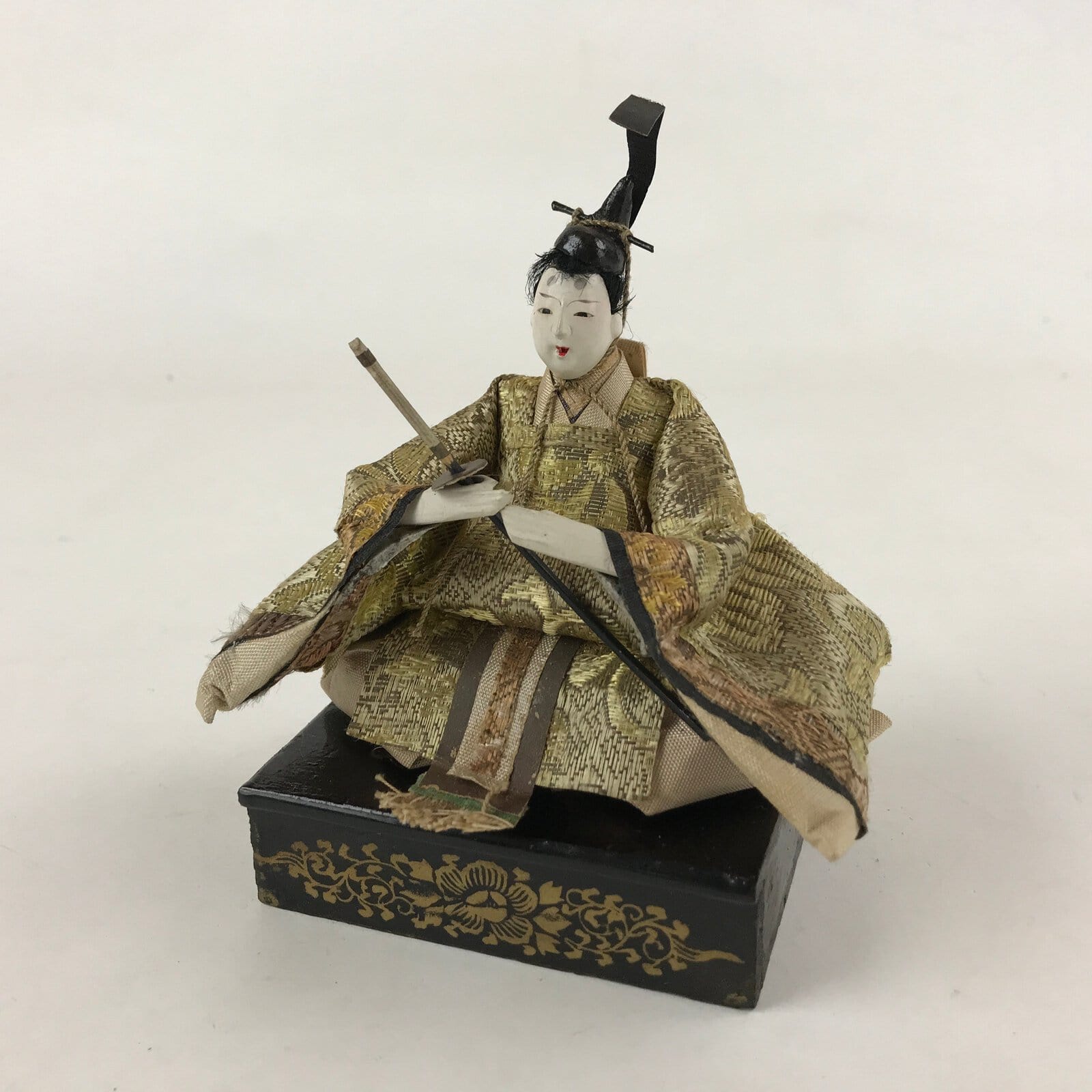 Antique Japanese Hina Doll Nyngo Girl's Day Prince Ohinasama Matsuri Green ID525