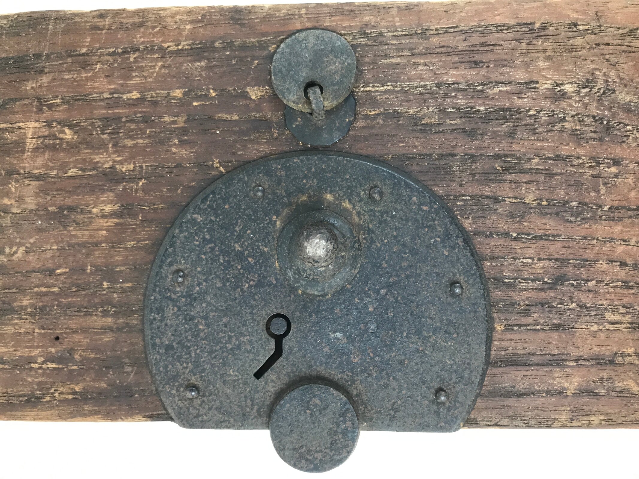 Antique Japanese Iron Metal Tansu Chest Drawer Lock Furniture Hardware JK841