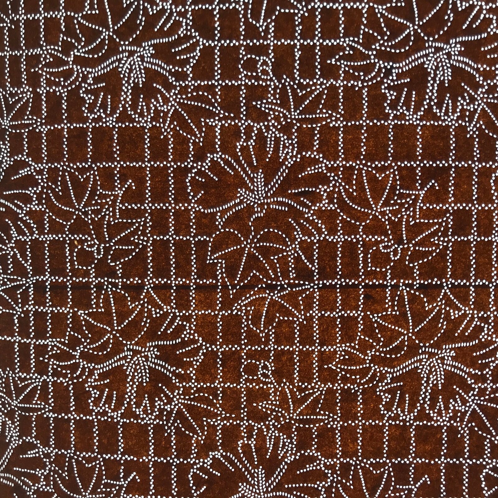 Antique Japanese Ise Katagami Paper Kimono Stencil Hollyhock Tachiaoi A707