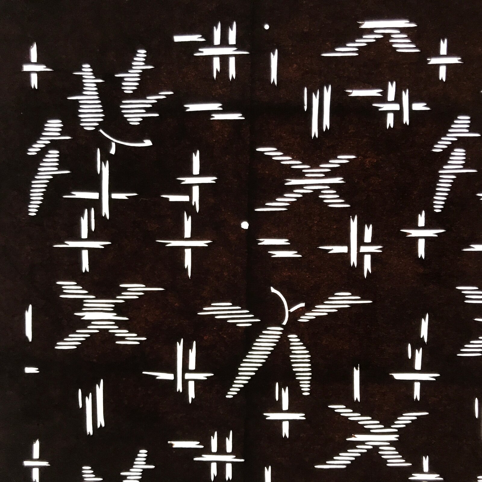 Antique Japanese Ise Katagami Paper Kimono Stencil Igeta Hash Plant Leaves A691