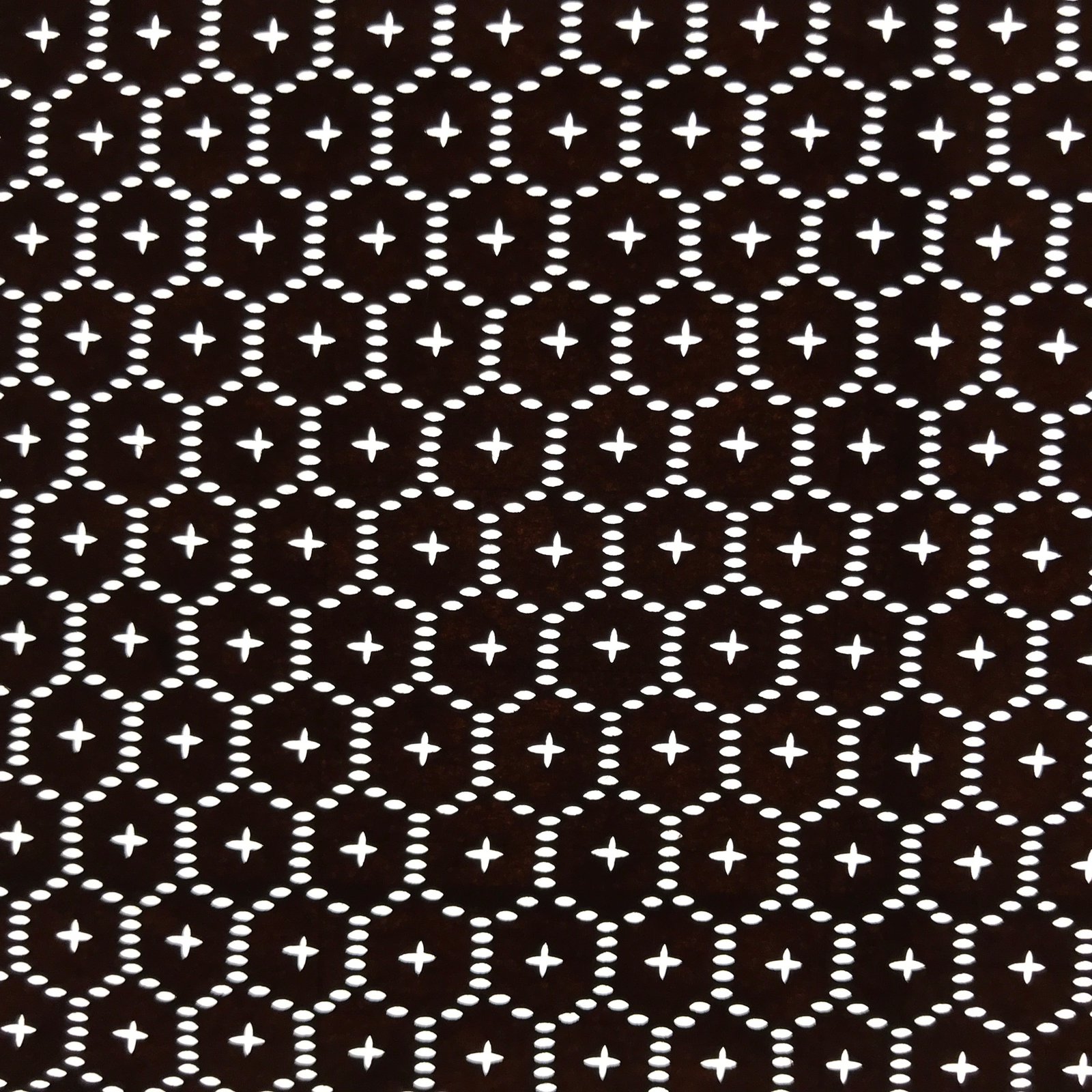 Antique Japanese Ise Katagami Paper Kimono Stencil Kikko Hexagon Shell A689