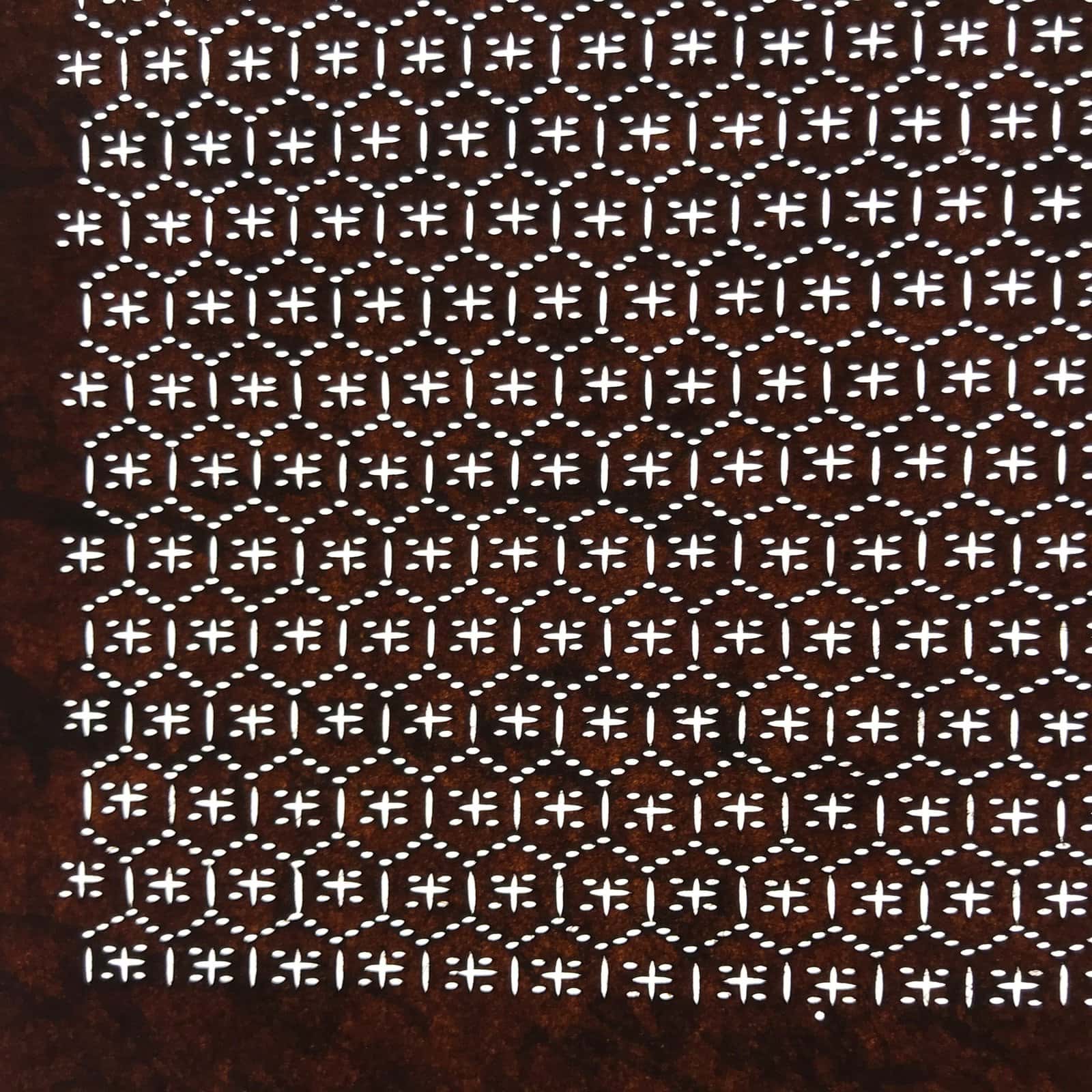 Antique Japanese Ise Katagami Paper Kimono Stencil Kikko Hexagon Shell A690