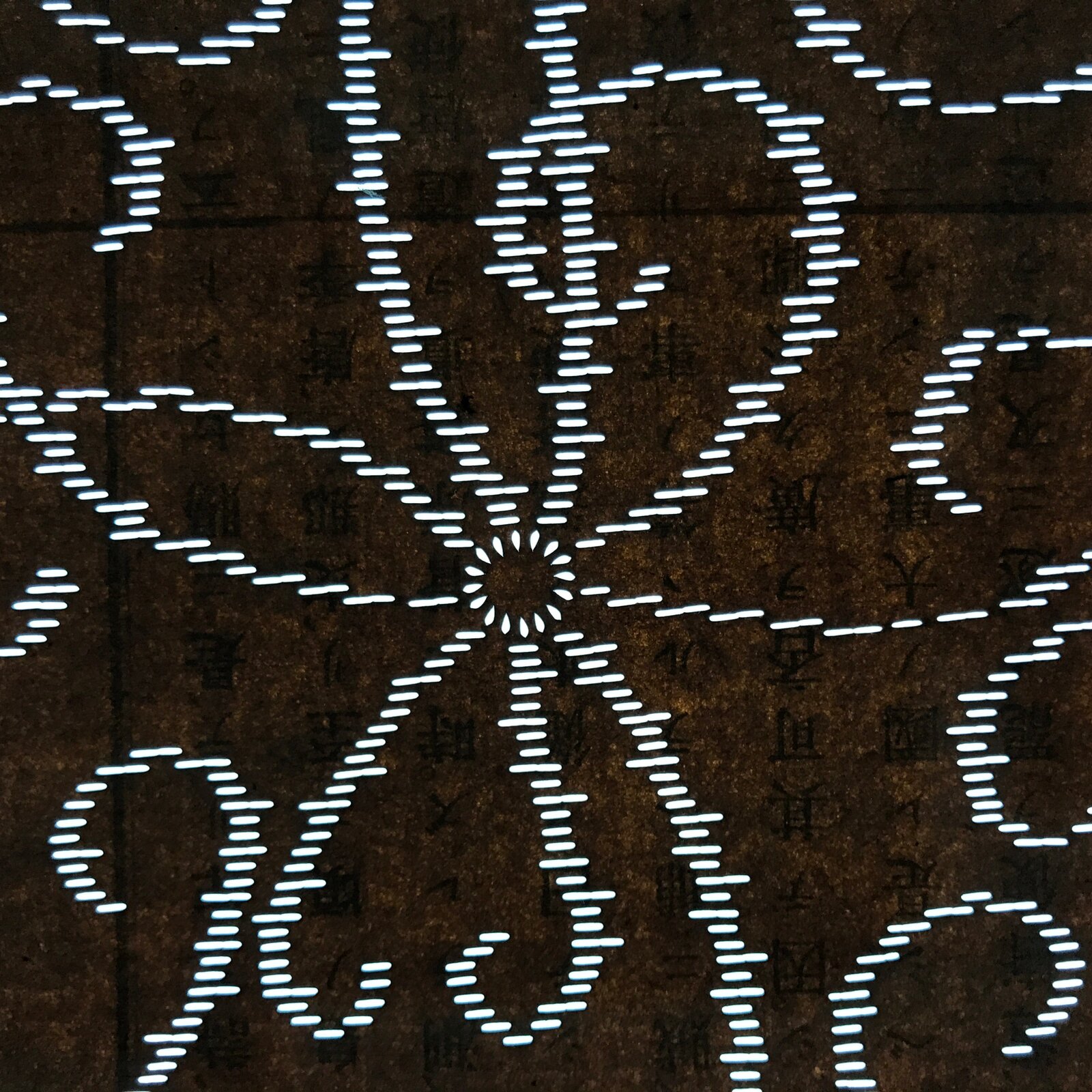 Antique Japanese Ise Katagami Paper Kimono Stencil Simple Floral Design A688